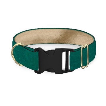 Kelly Green Velvet Dog Collar