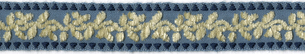 Edwardian Blue 3/4" Dog Collar