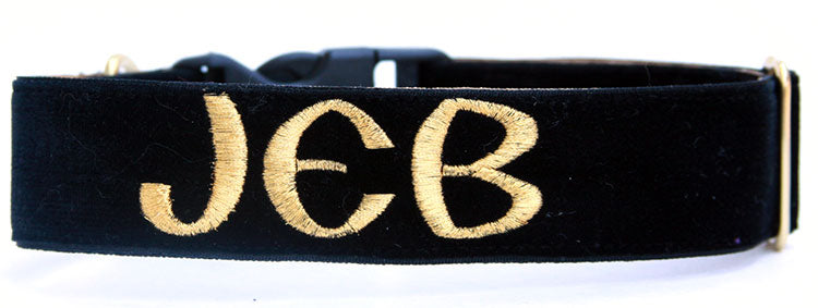 Black Velvet Dog Collar