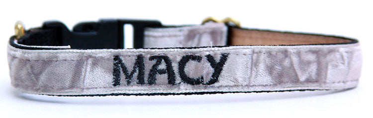 Champagne Crushed Velvet Dog Collar