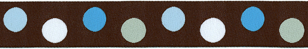 Hippodrome Brown and Blue Dog Collar