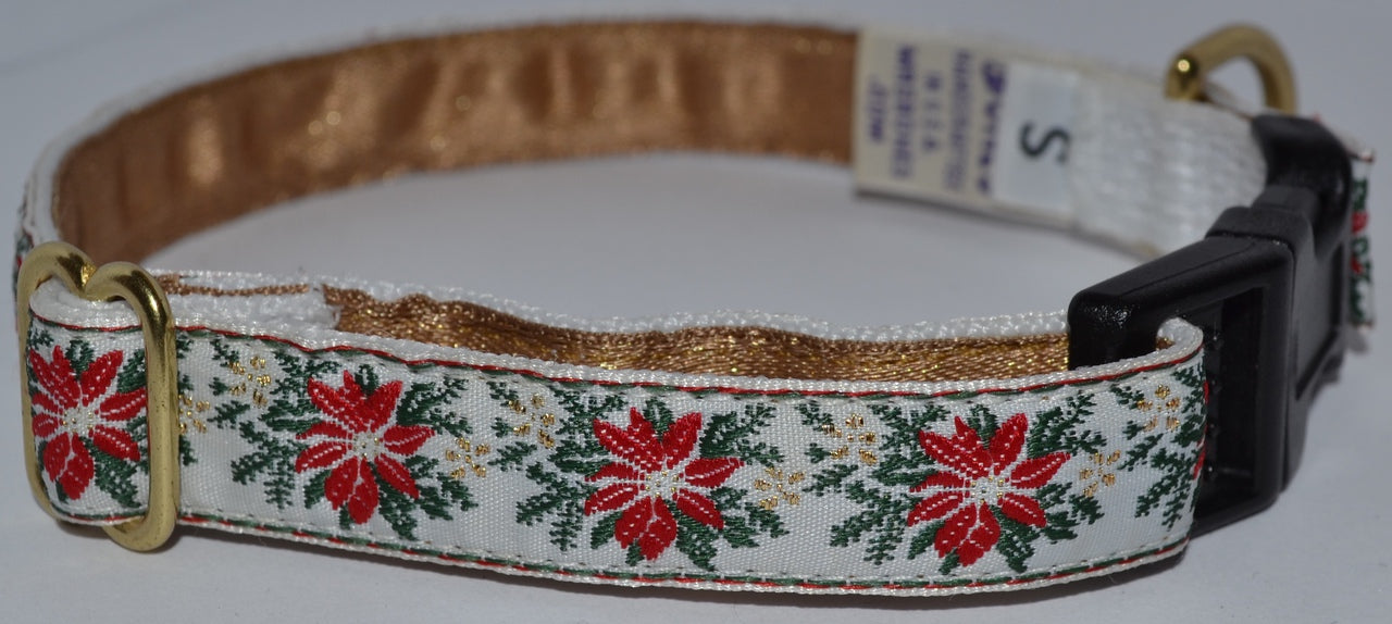 Poinsettia Dog Collar