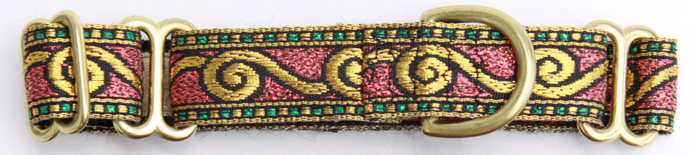 Dali Rose and Gold 3/4" Dog Collar