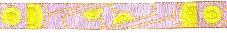 Mod Squad Pink and Yellow Dog Collar