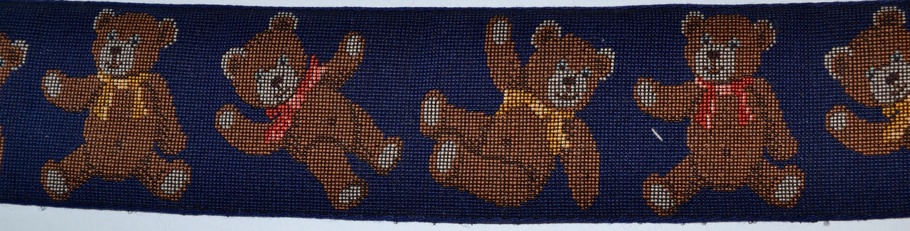Teddy Bears Navy 2 Inch Dog Collar