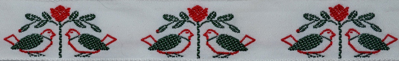 Tulip and Doves 1" Dog Collar