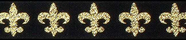Fleur de Lis 1" Dog Collar