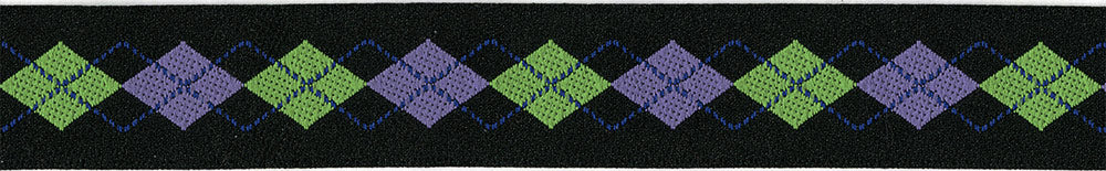 Argyle Purple 1" Dog Collar