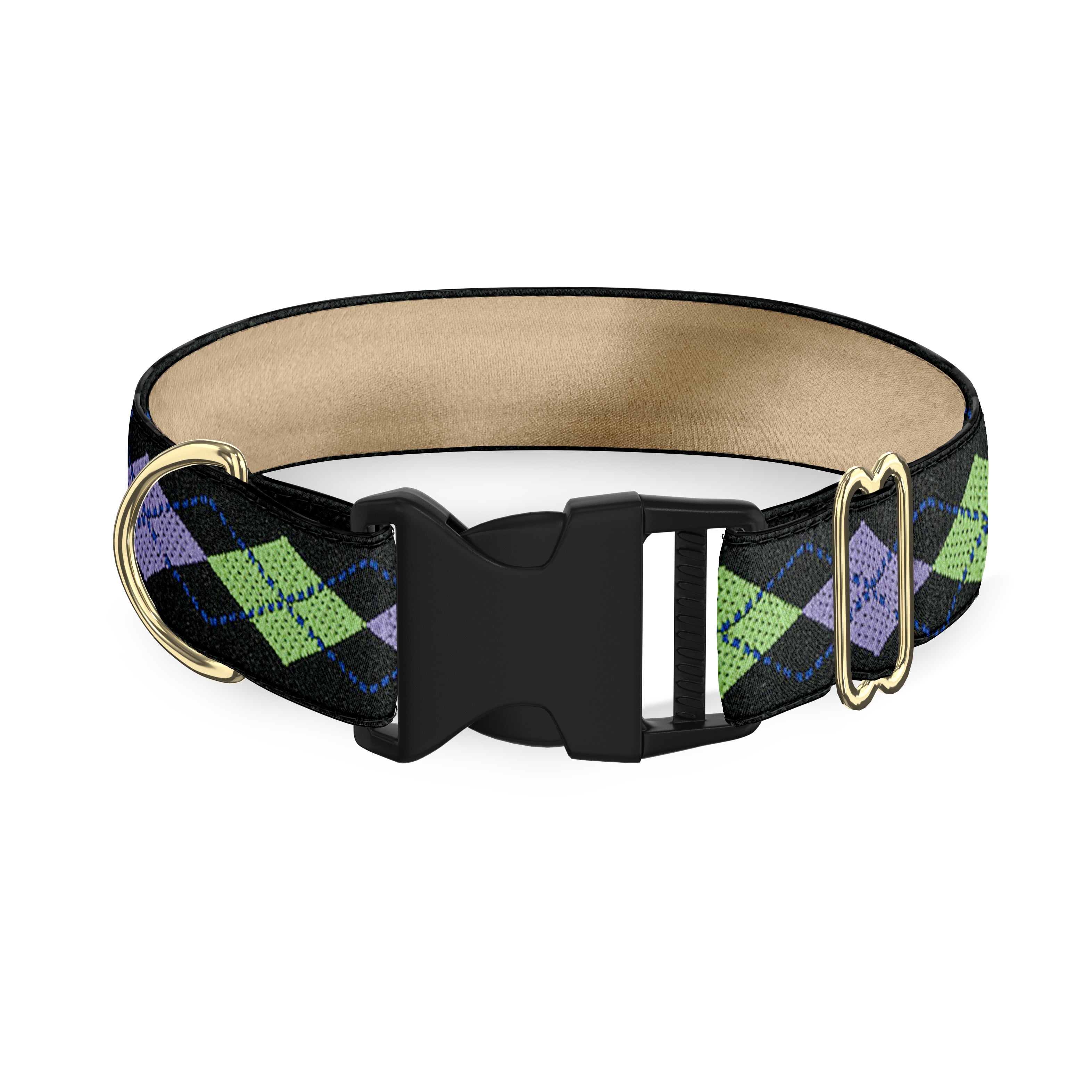 Argyle Purple 1" Dog Collar