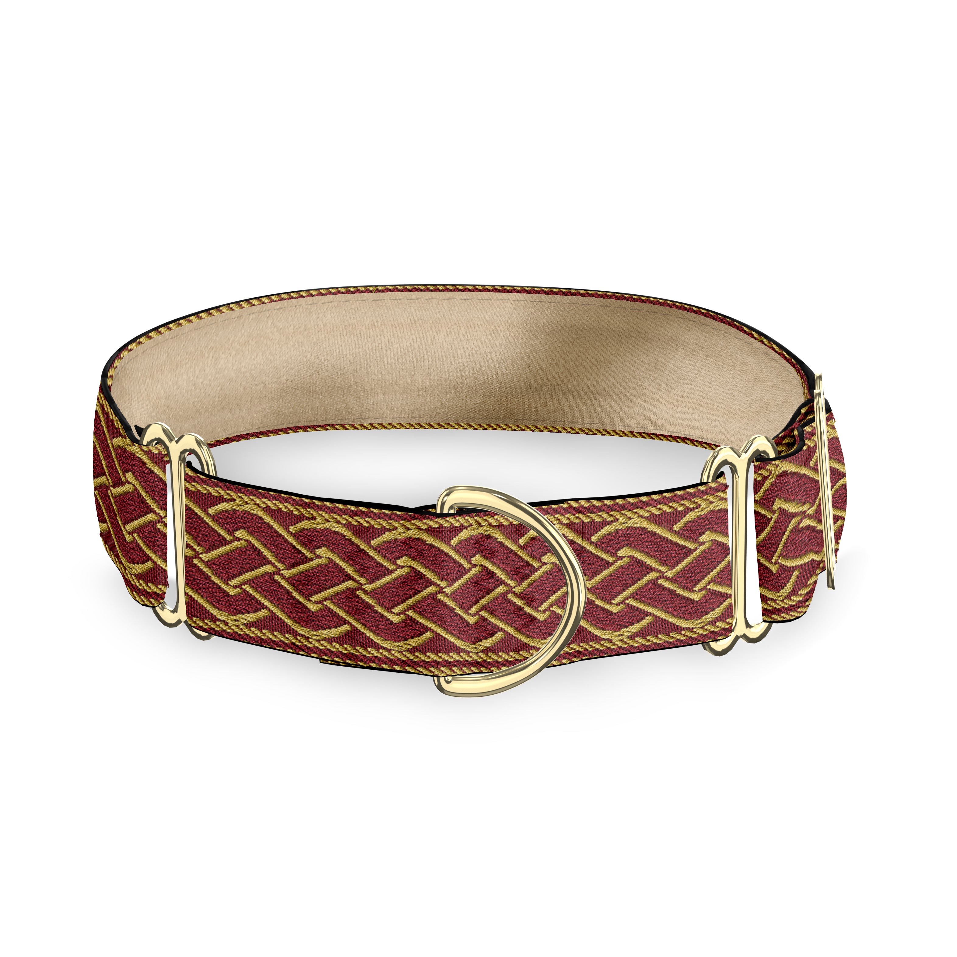 Athens Garnet 2 inch Masterpiece Dog Collar