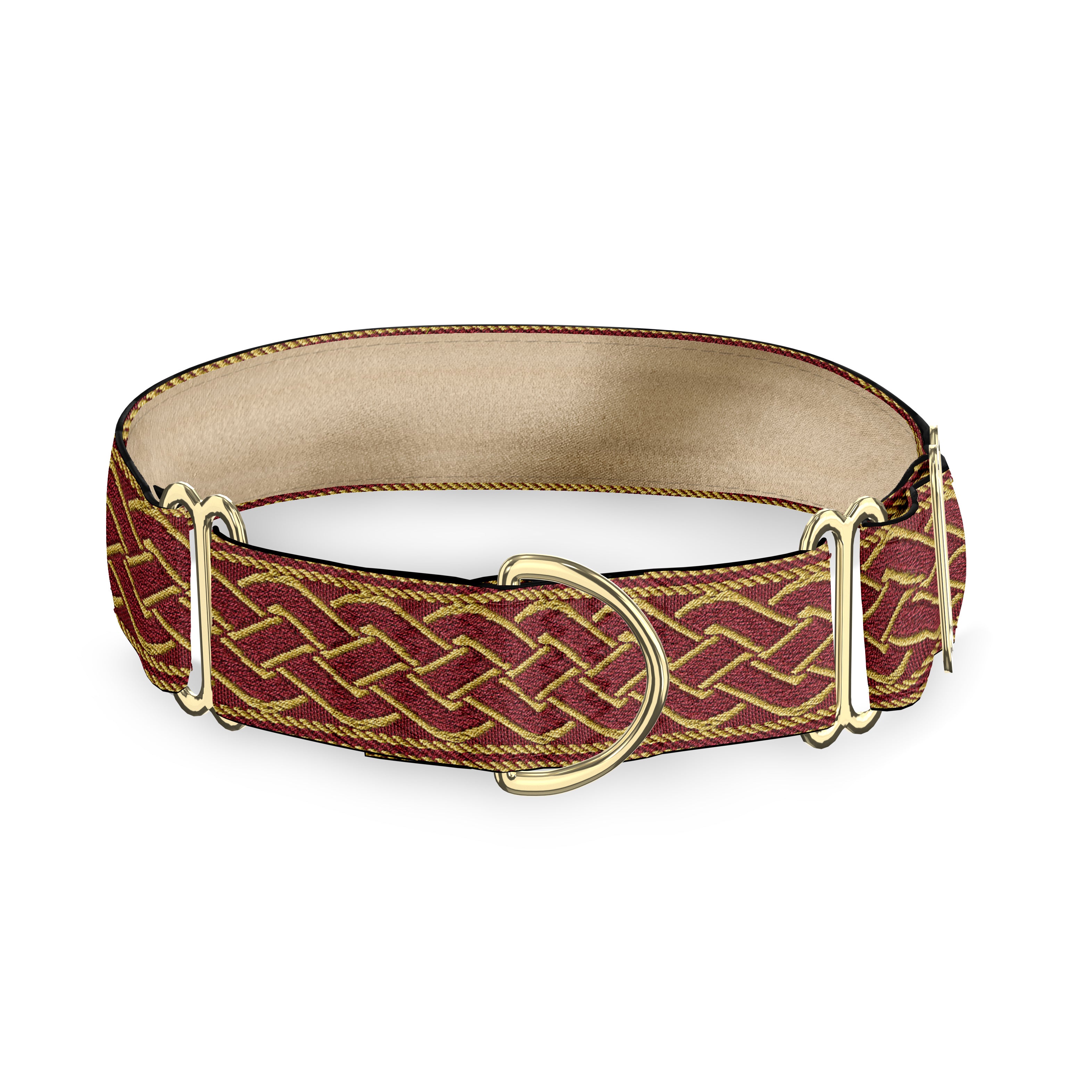 Athens Garnet  2 inch Masterpiece Dog Collar