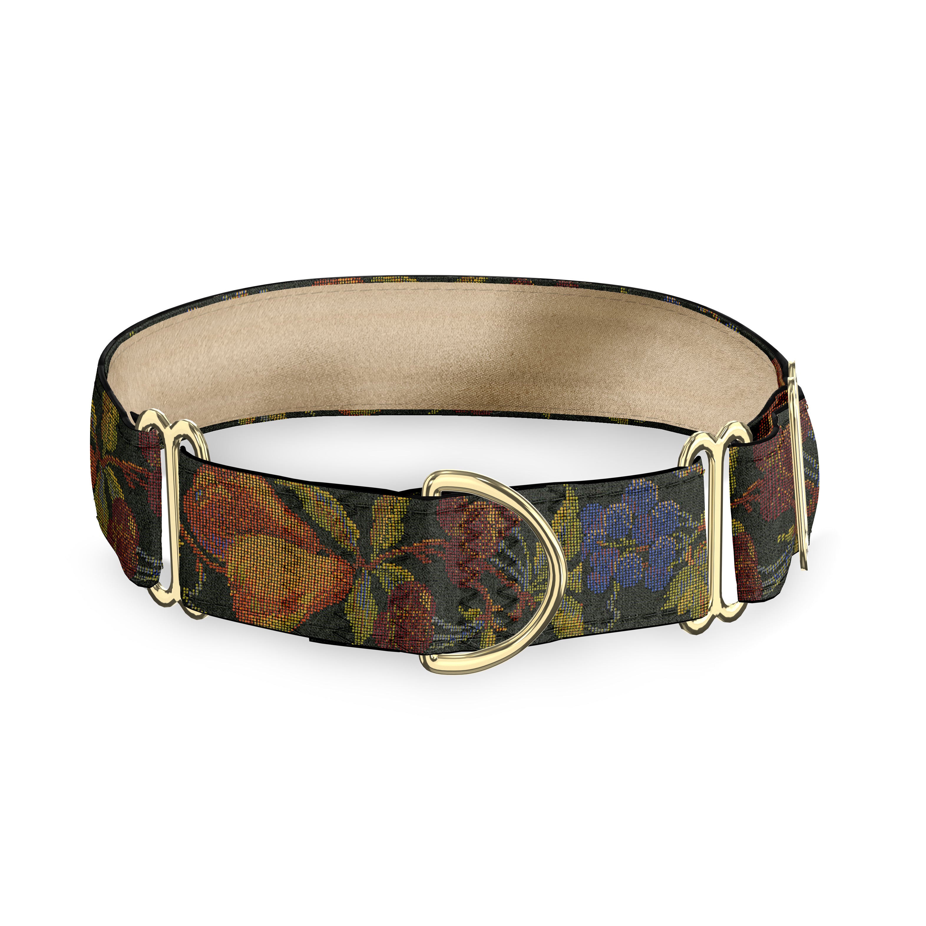 Autumn Fruit Black 2 inch Masterpiece Dog Collar