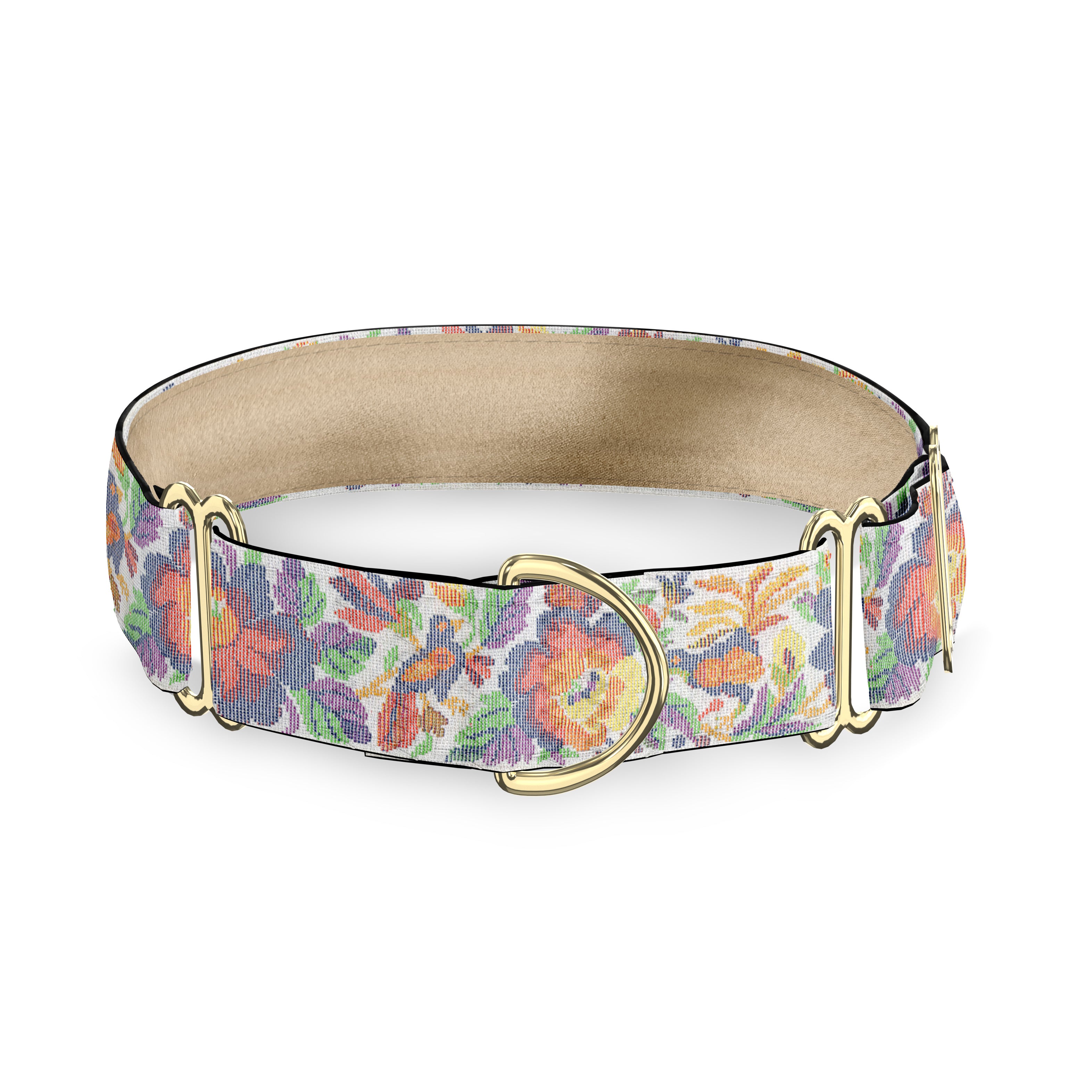 Bird of Paradise White 2 inch Masterpiece Dog Collar