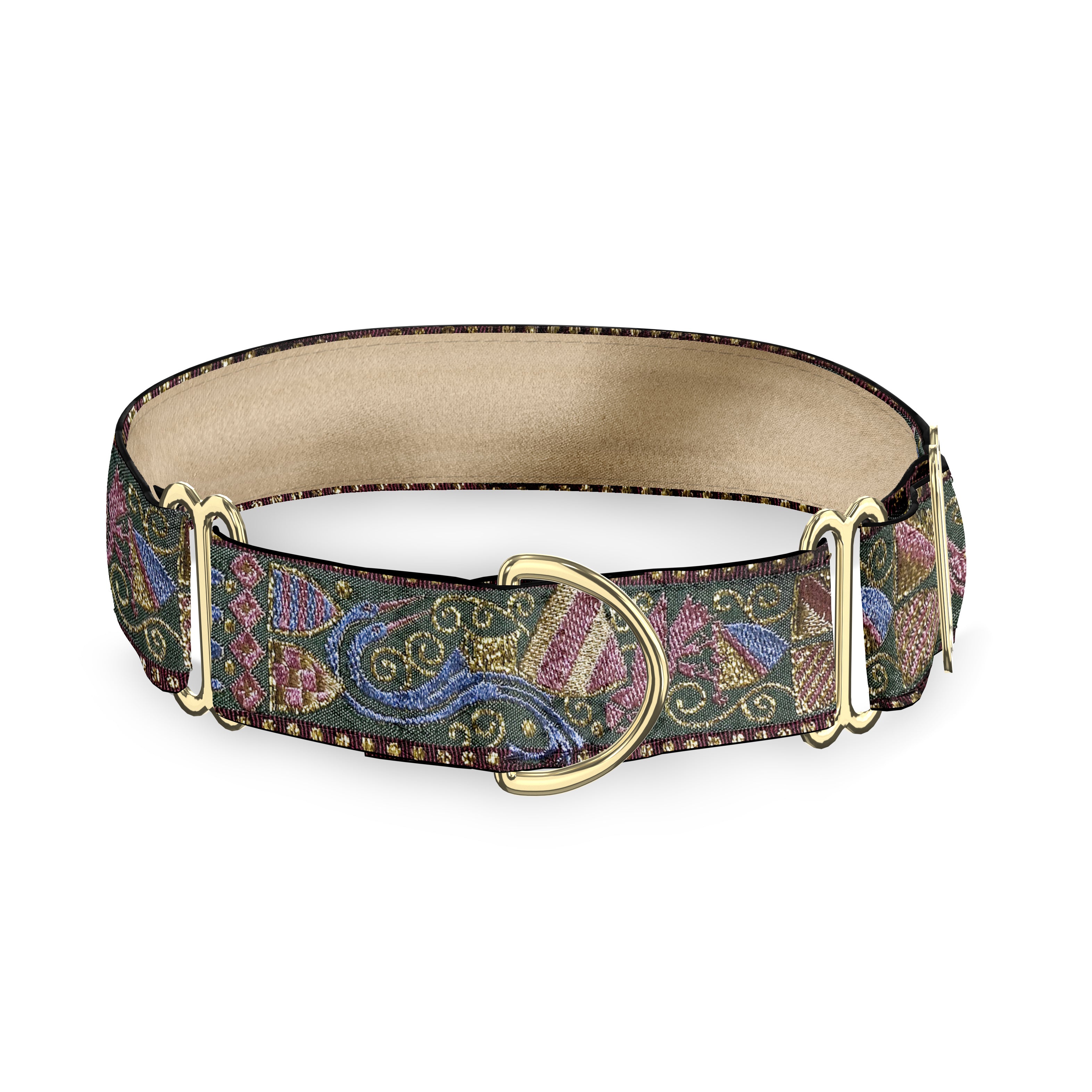 Camelot Garnet Masterpiece 1.5 Inch Dog Collar
