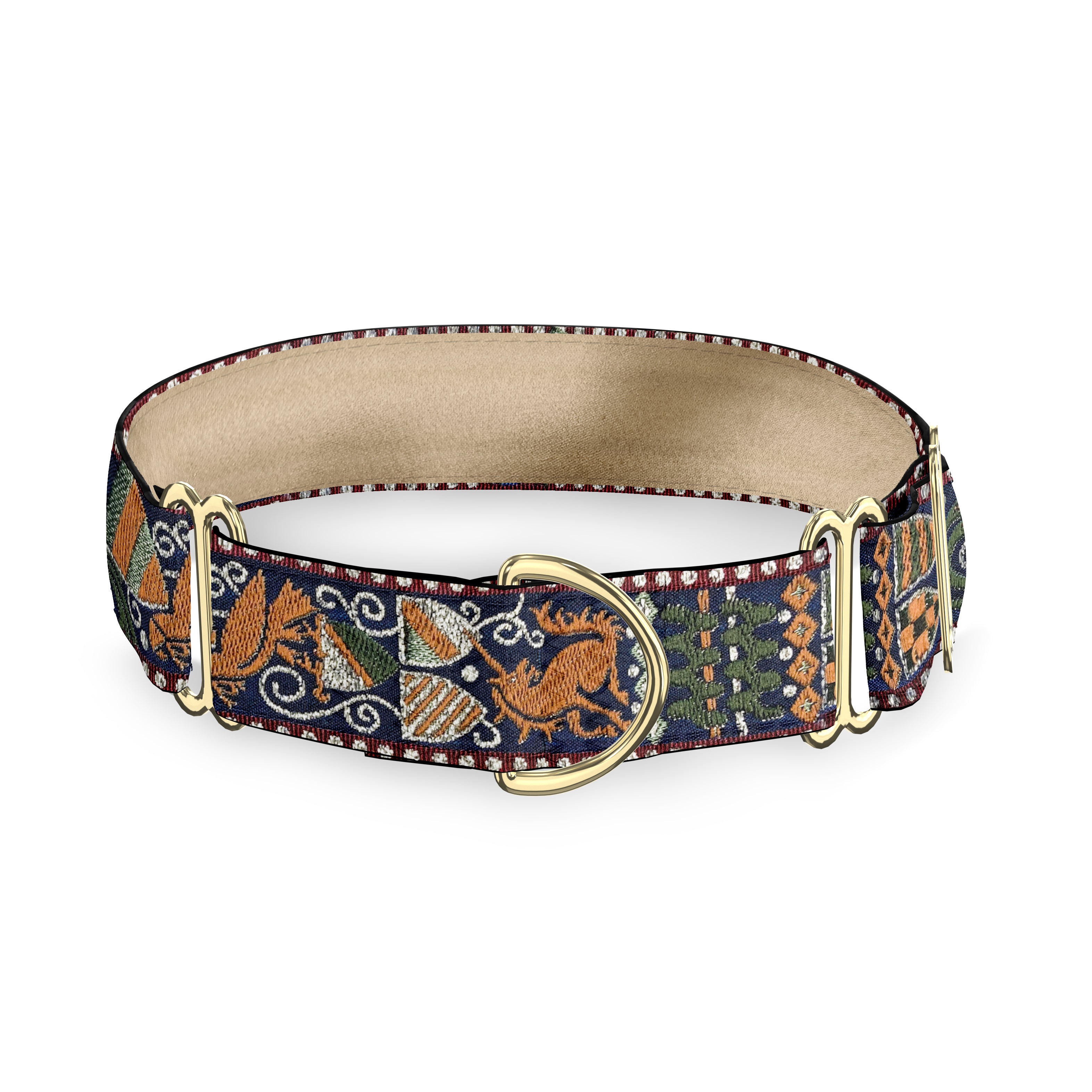 Camelot Navy Masterpiece 1.5 Inch Dog Collar