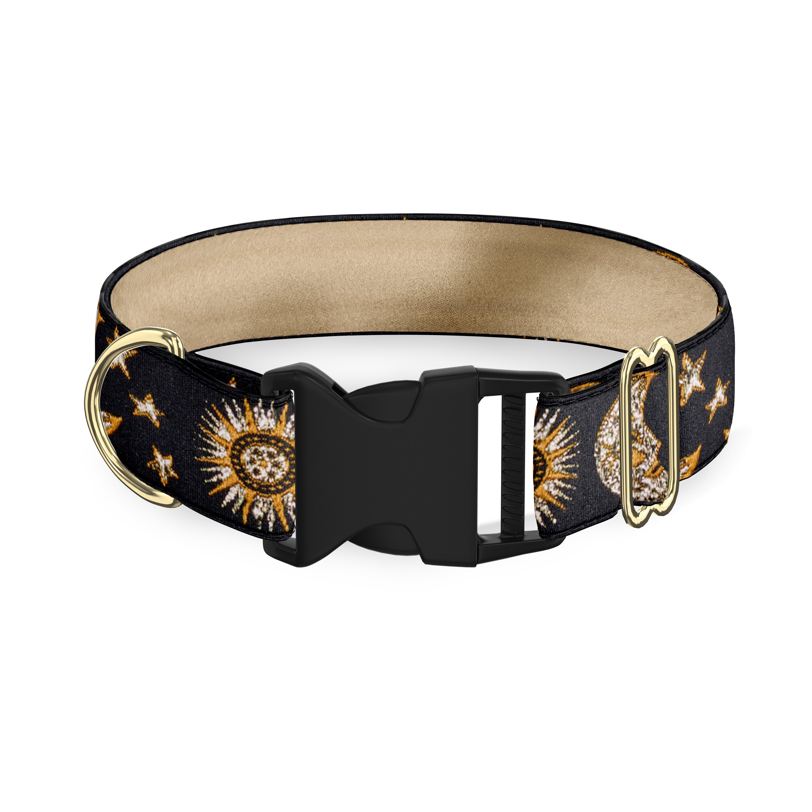 Celestial Black 1" Dog Collar