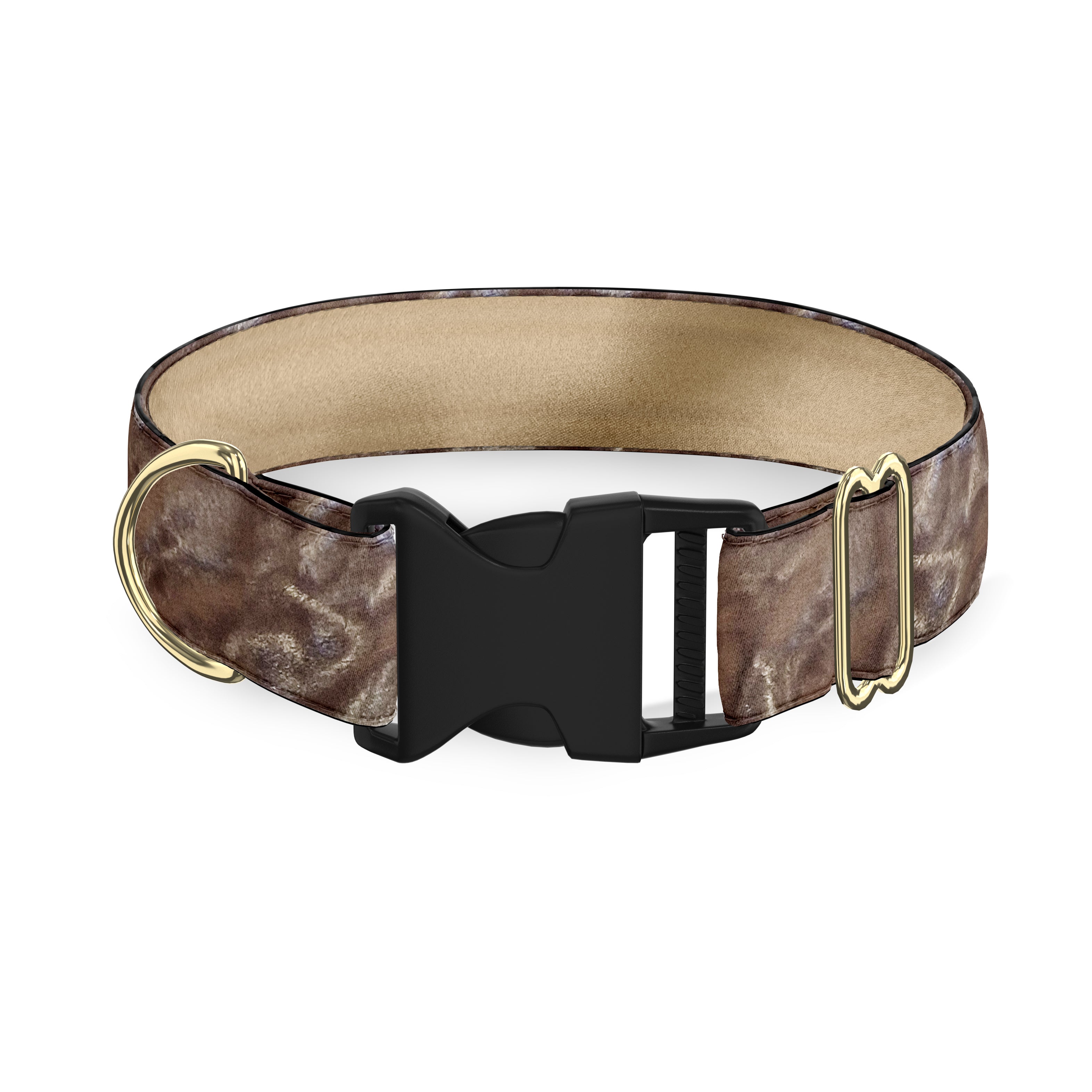 Champagne Crushed Velvet Dog Collar