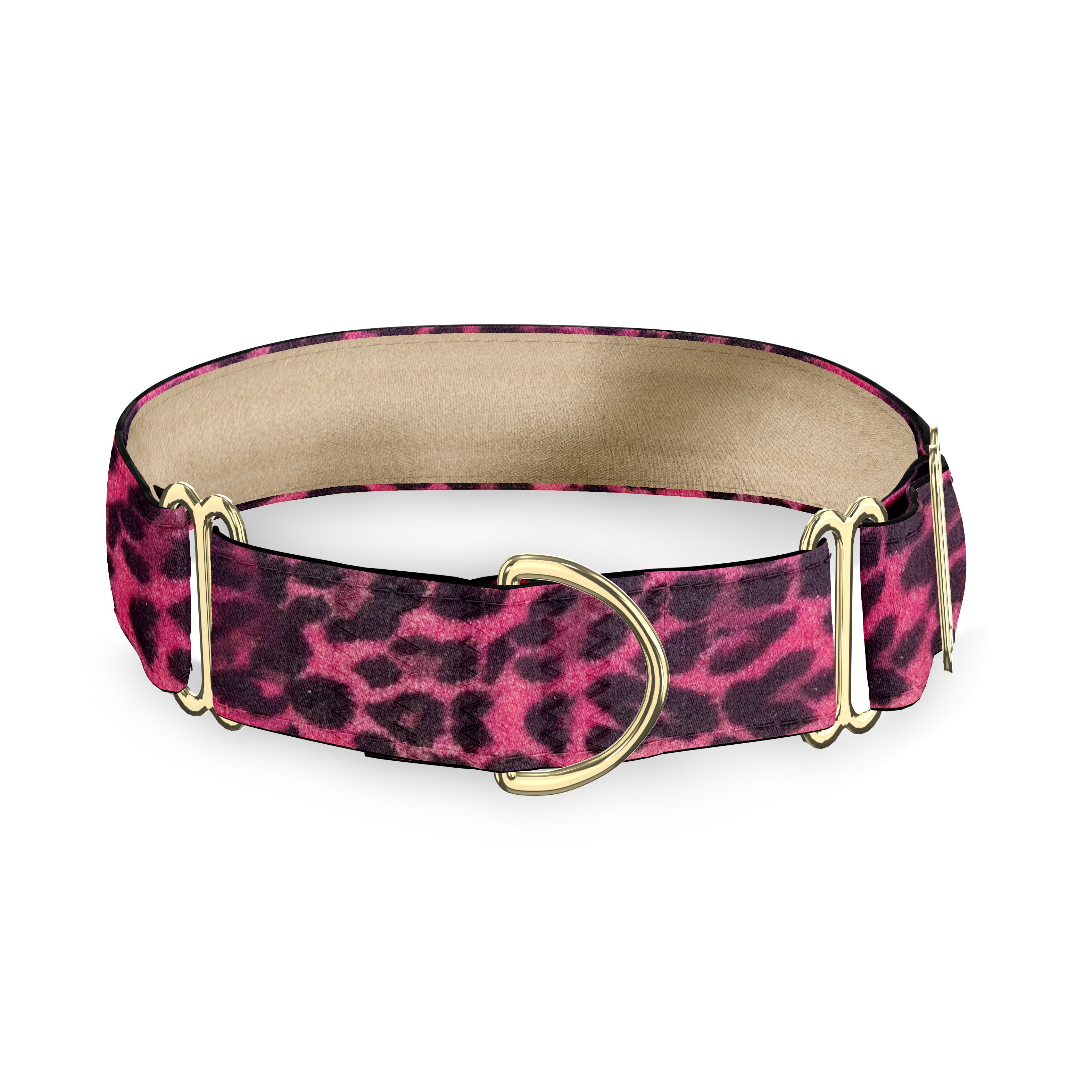 Cheetah Hot Pink Dog Collar