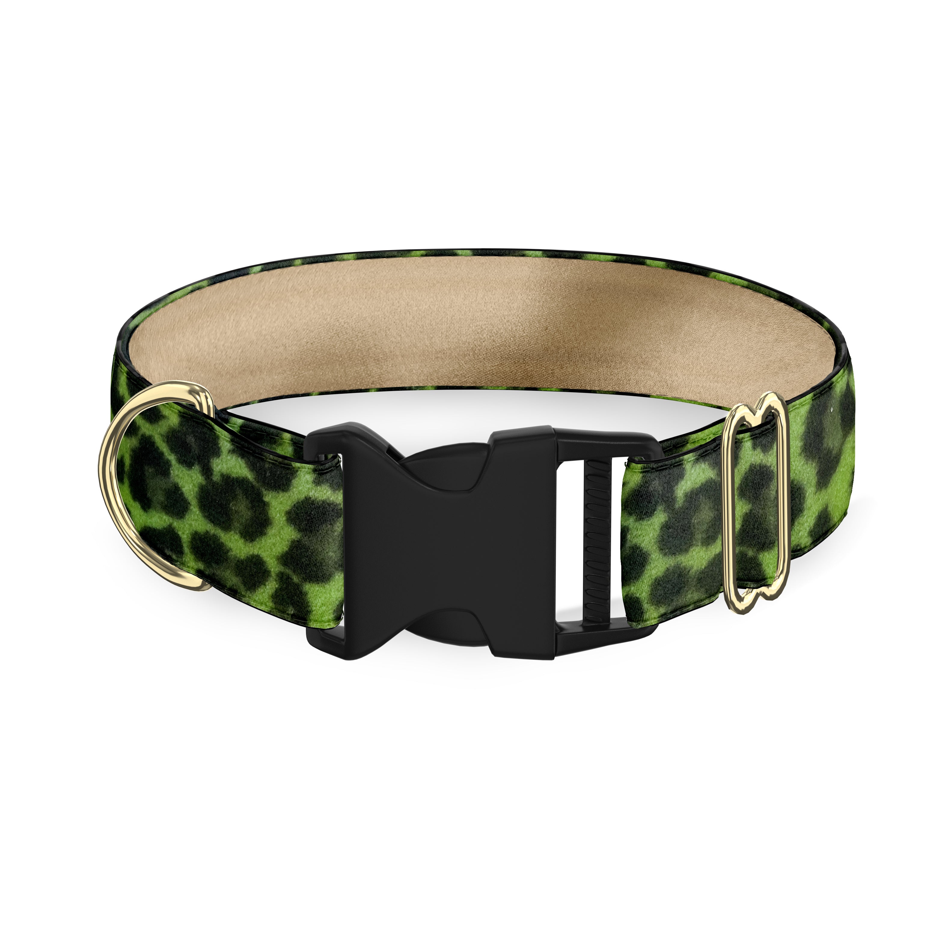 Cheetah Lime Green Dog Collar