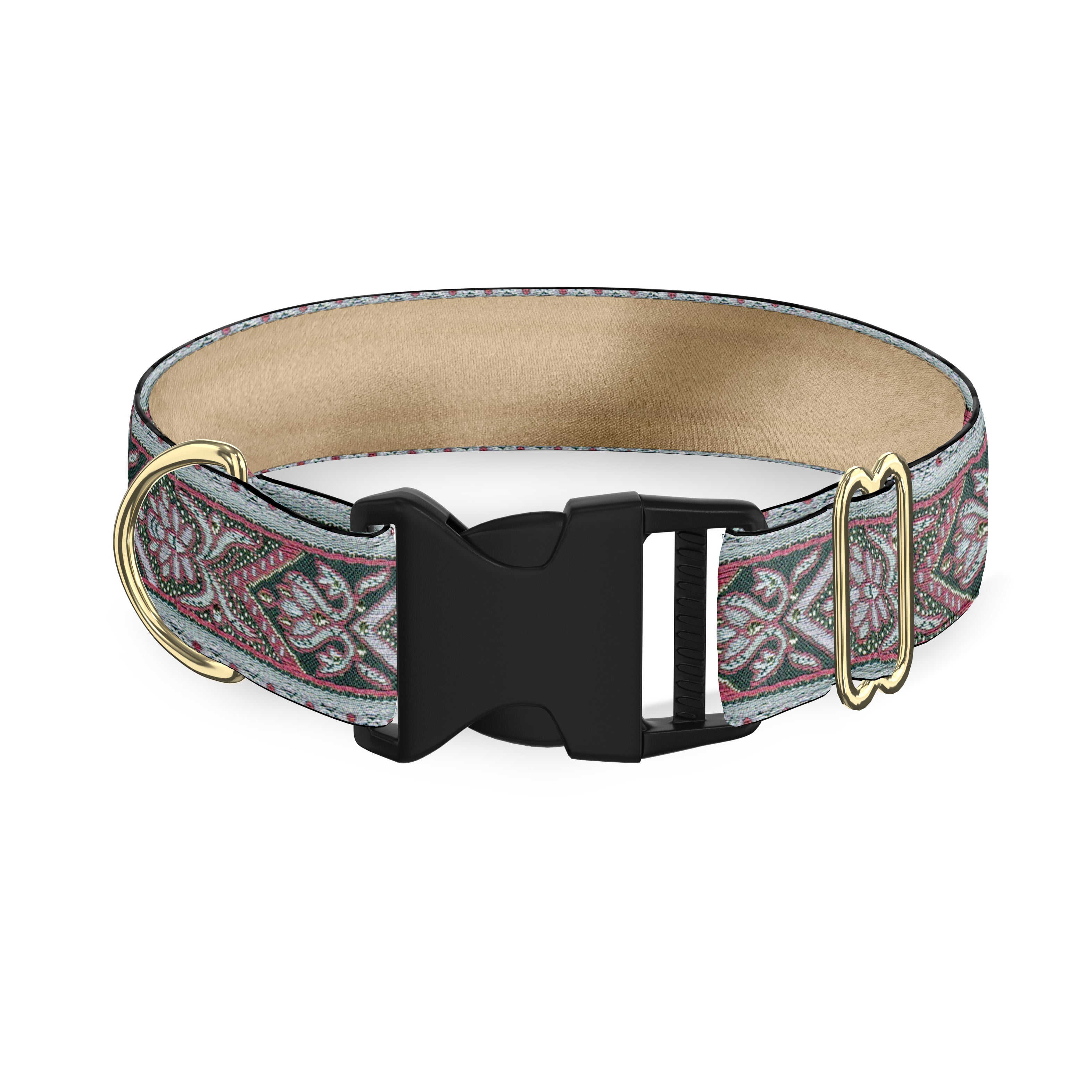 Claire Hot Pink and Black 1.5" Dog Collar