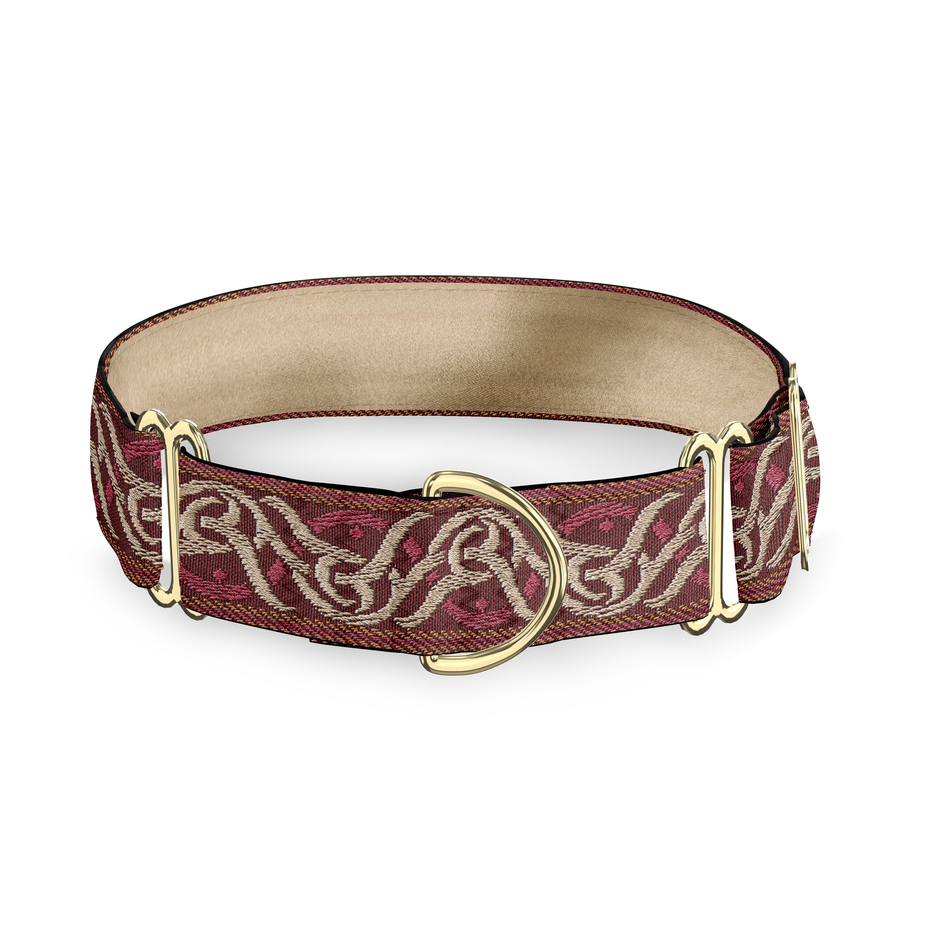 Corfu Garnet 2 Inch Masterpiece Dog Collar