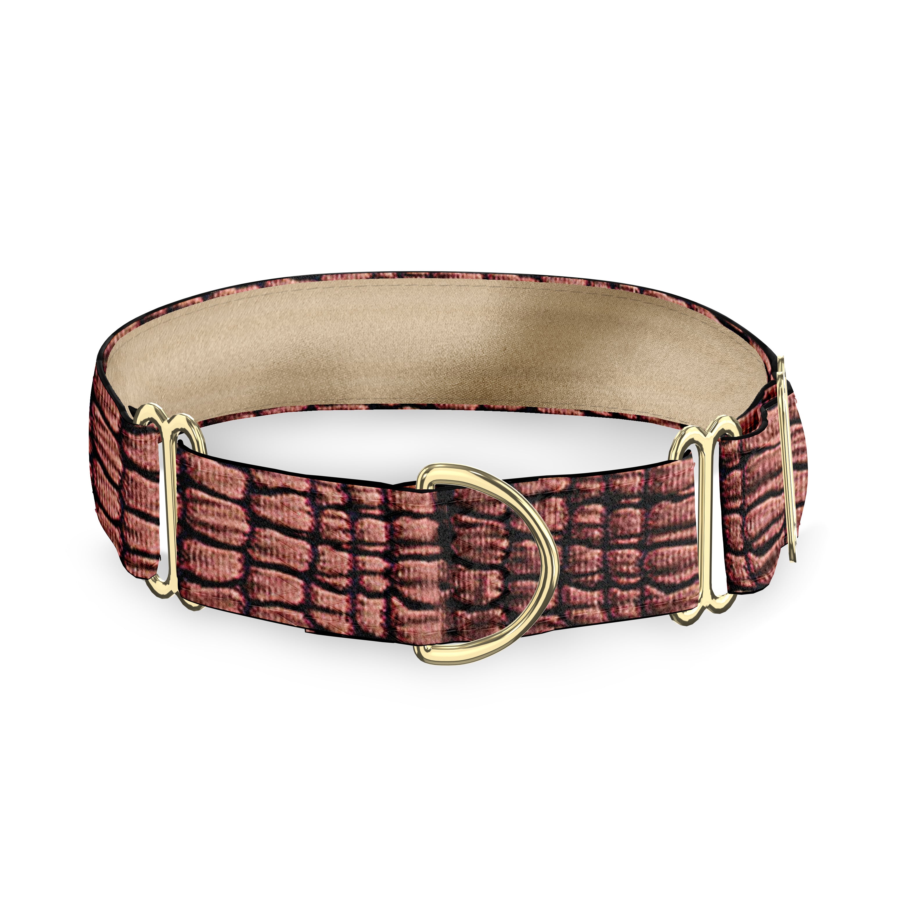Croc Brown 1.5" Dog Collar