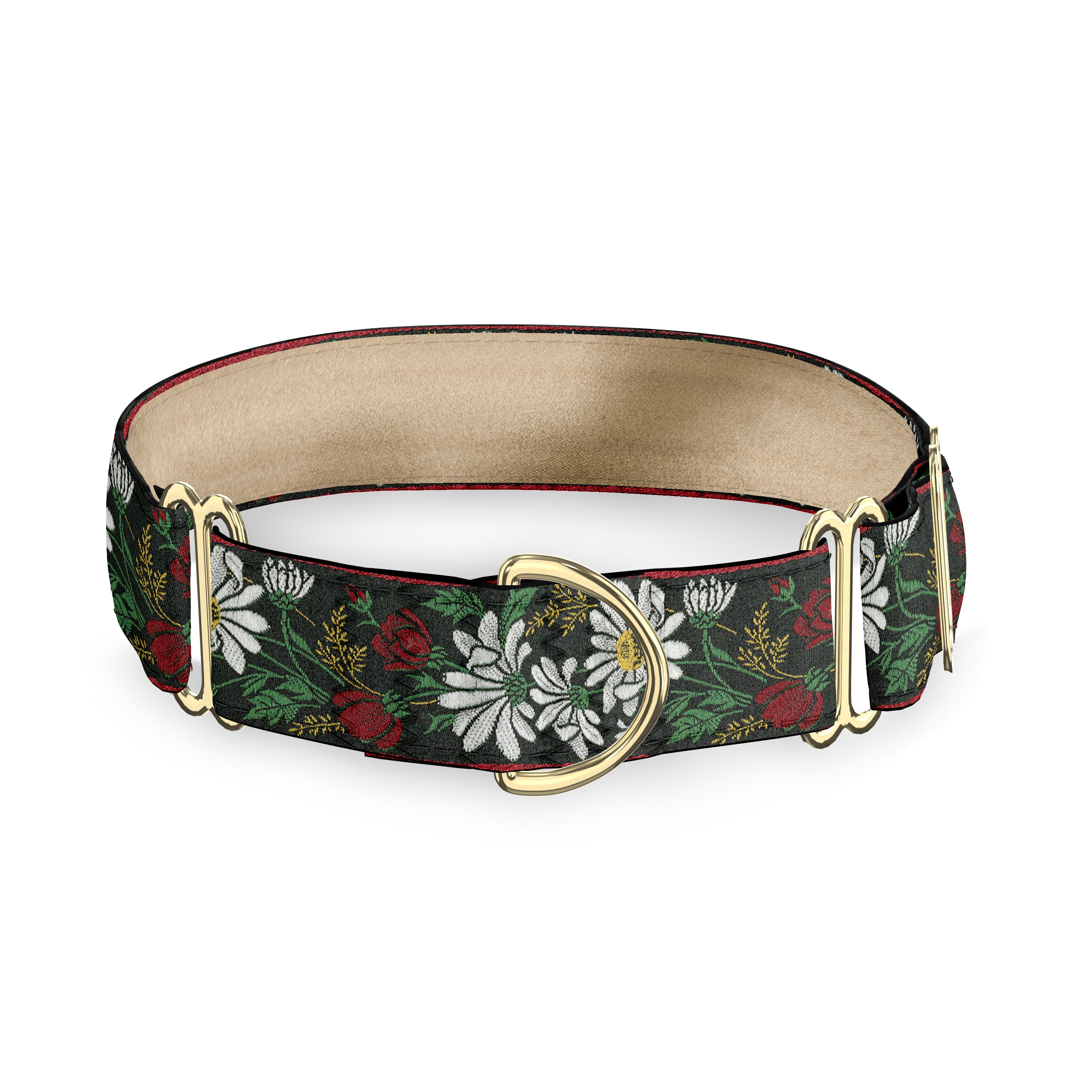 Daisy Garland Black 2 Inch Masterpiece Dog Collar