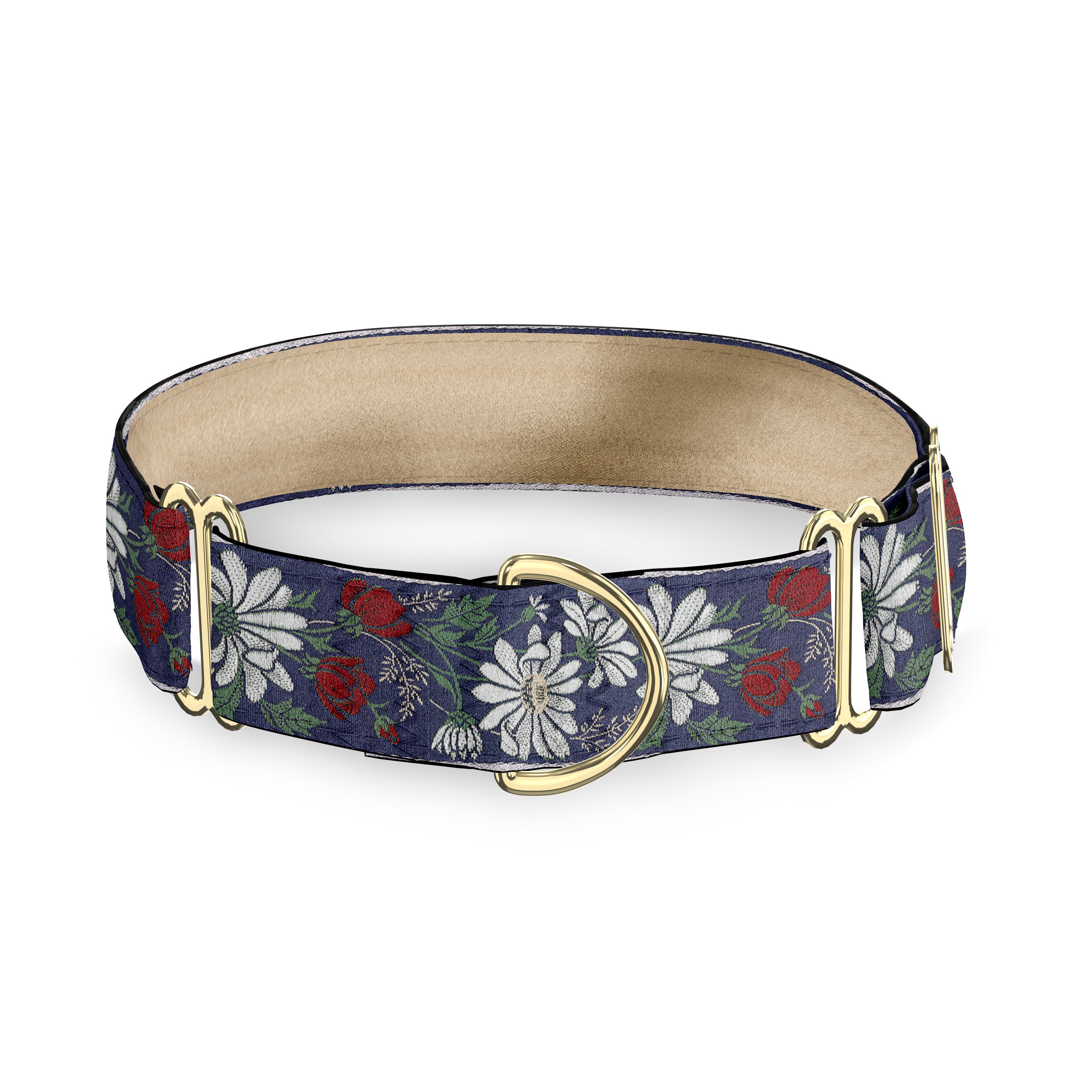 Daisy Garland Navy Inch Masterpiece Dog Collar