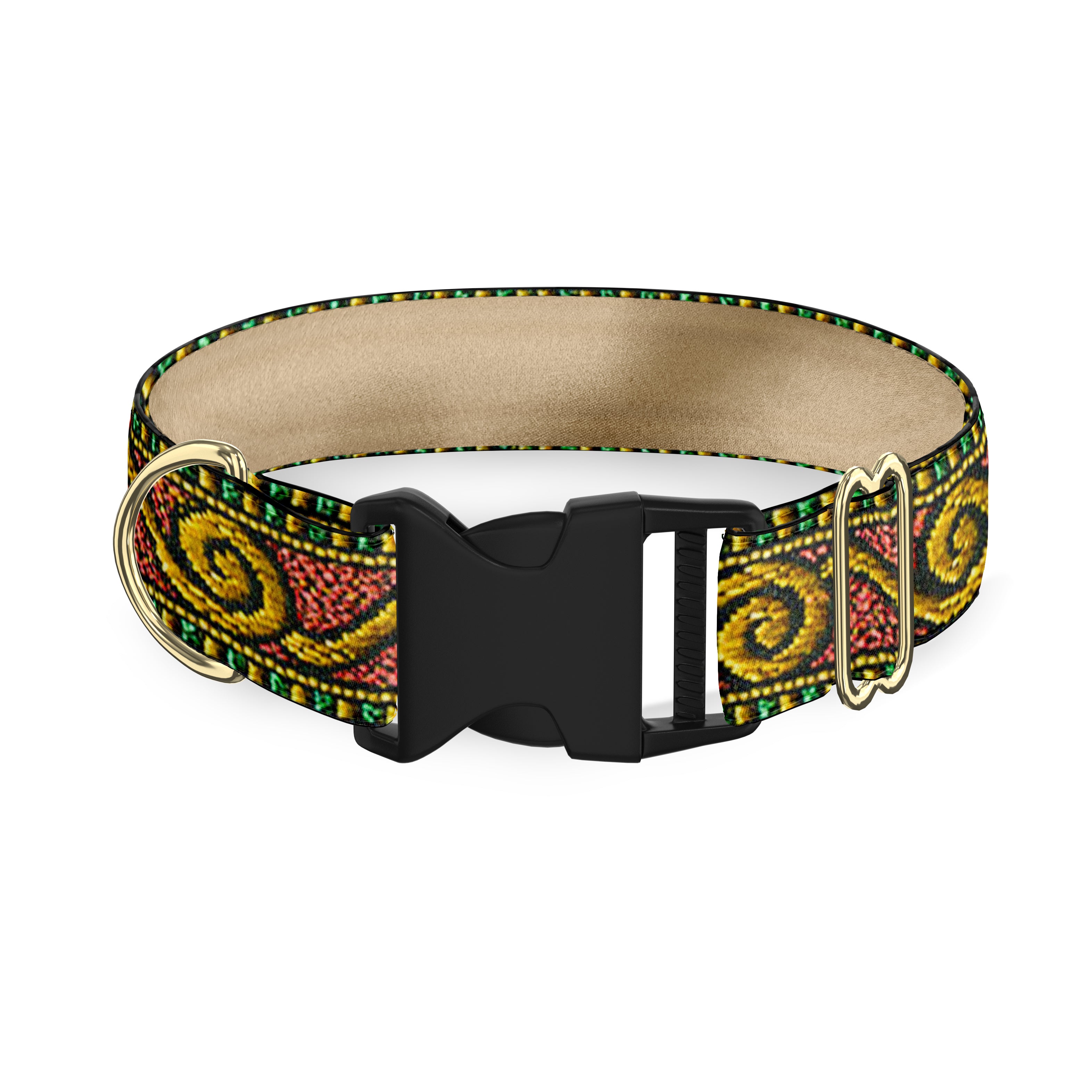 Dali Rose and Gold 3/4" Dog Collar