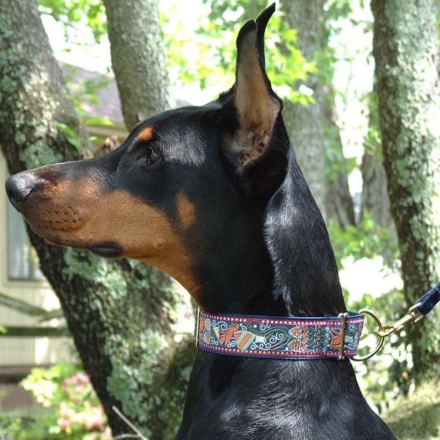 Camelot Navy Masterpiece 1.5 Inch Dog Collar
