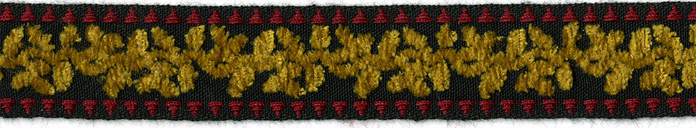 Edwardian Black 3/4" Dog Collar