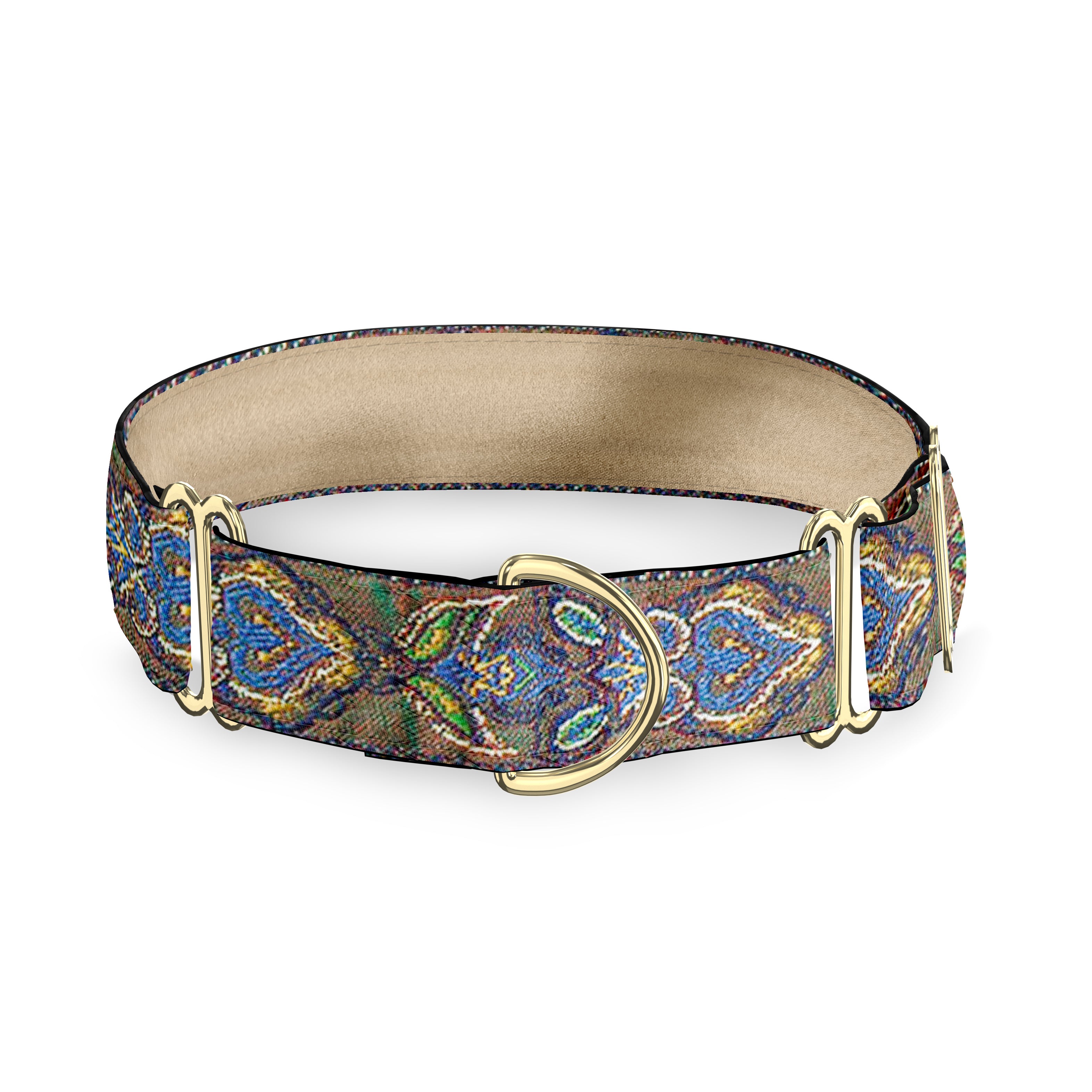 Fiores Iridescent Navy 1.5 Dog Collar