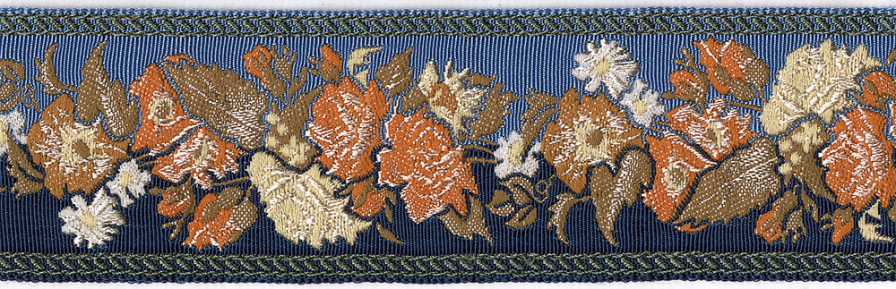Flora Blue 2 Inch Masterpiece Dog Collar
