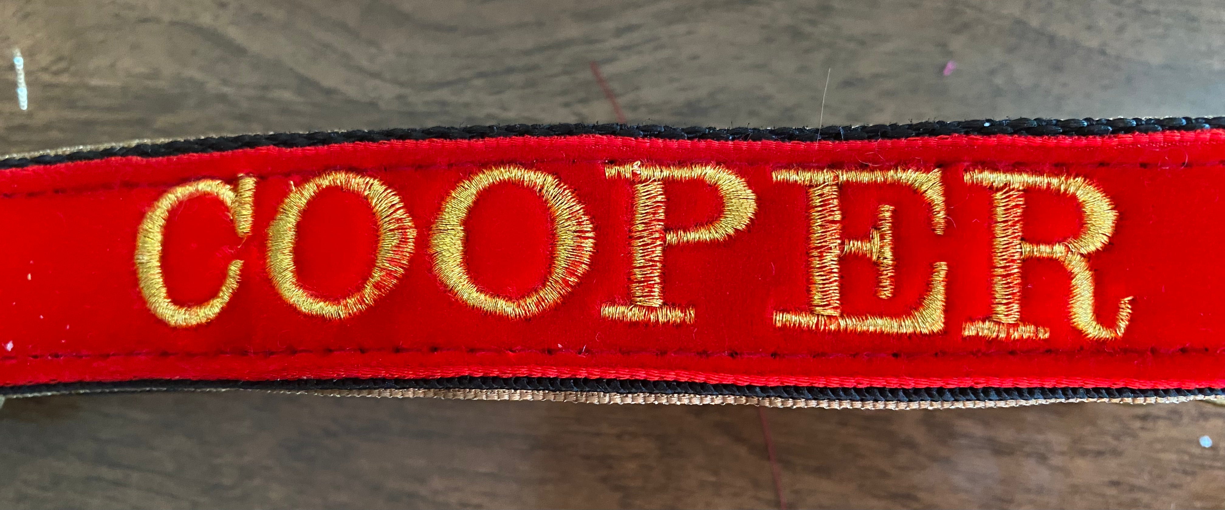 Scarlet Velvet Dog Collar