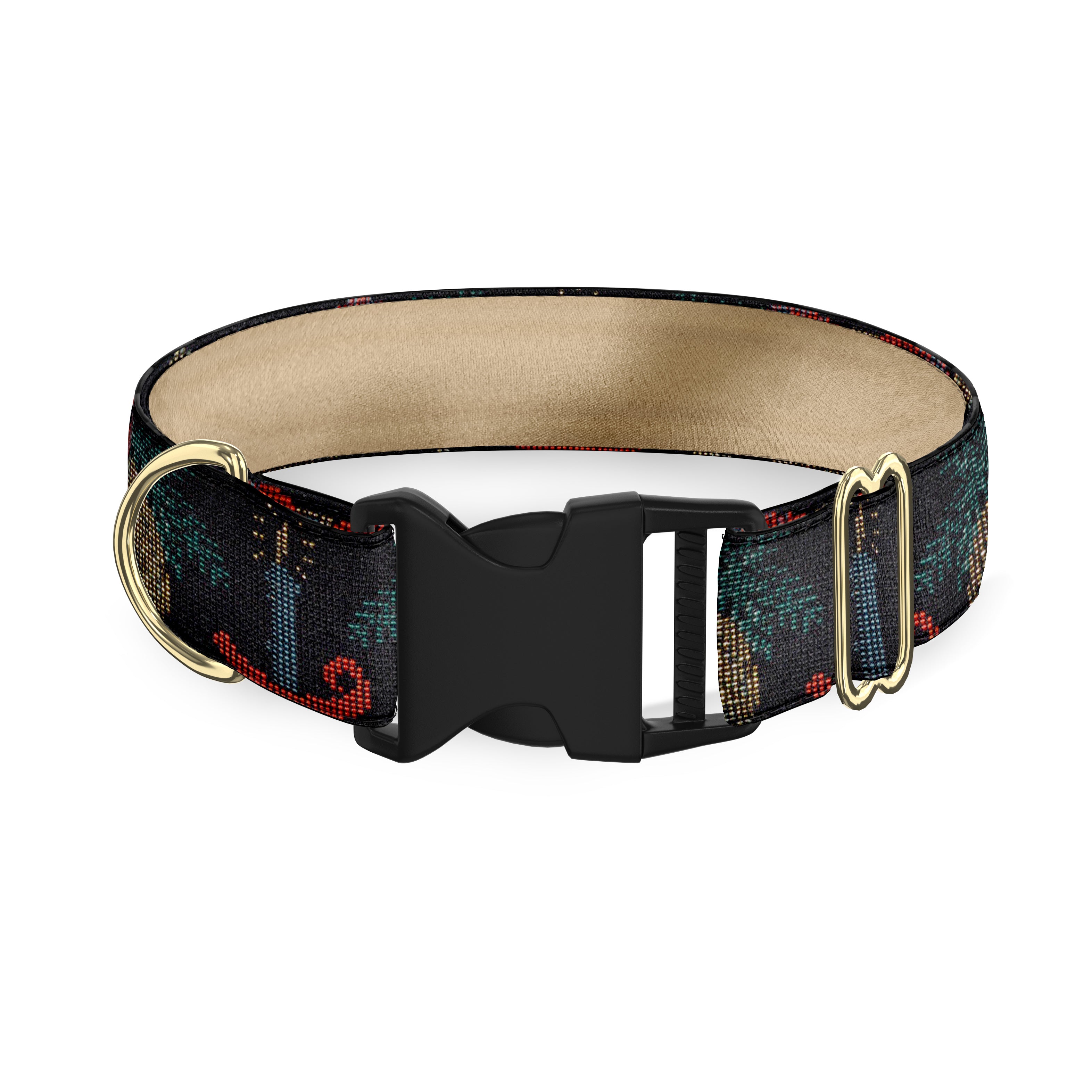 Holiday Horns Black Dog Collar