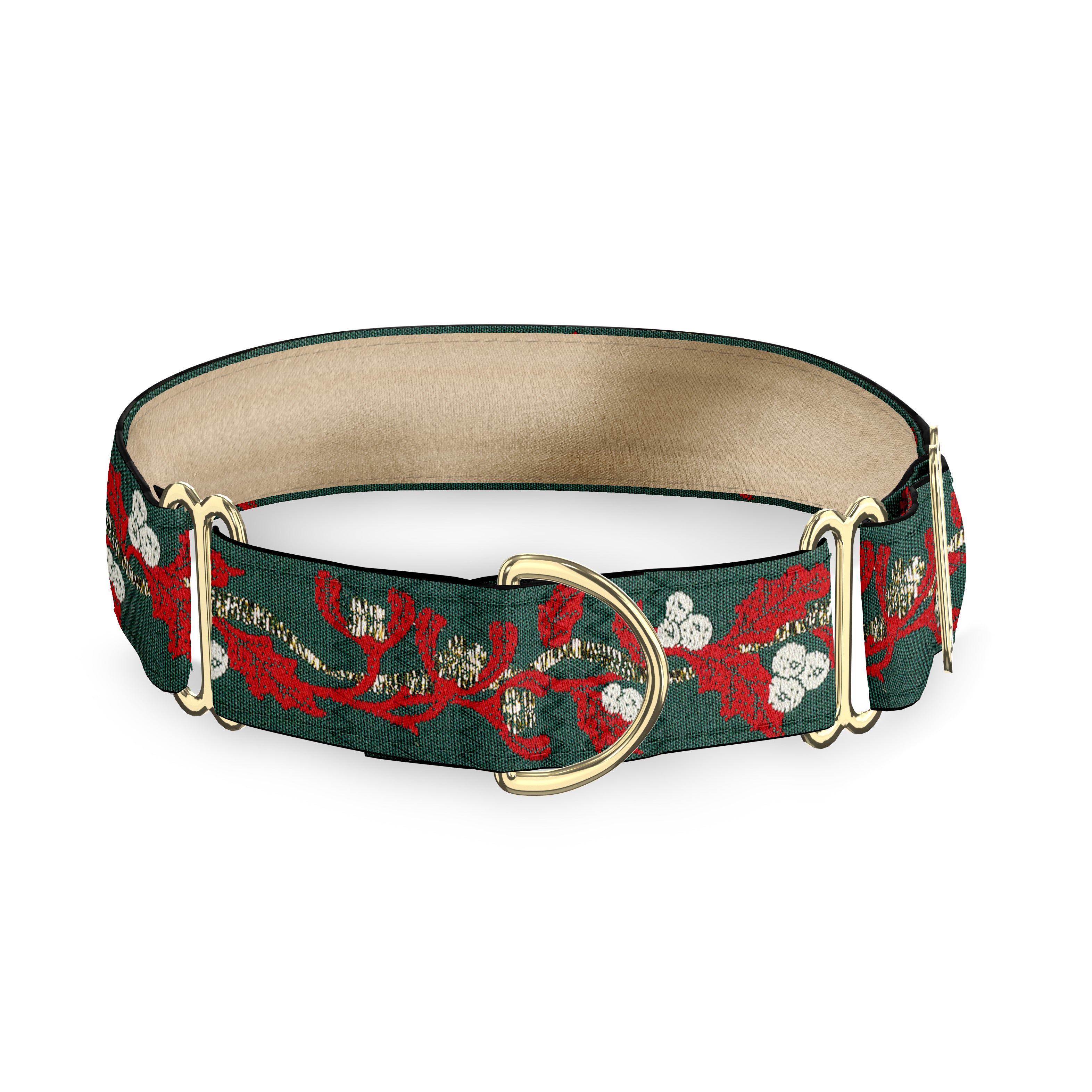 Holly Green Dog Collar