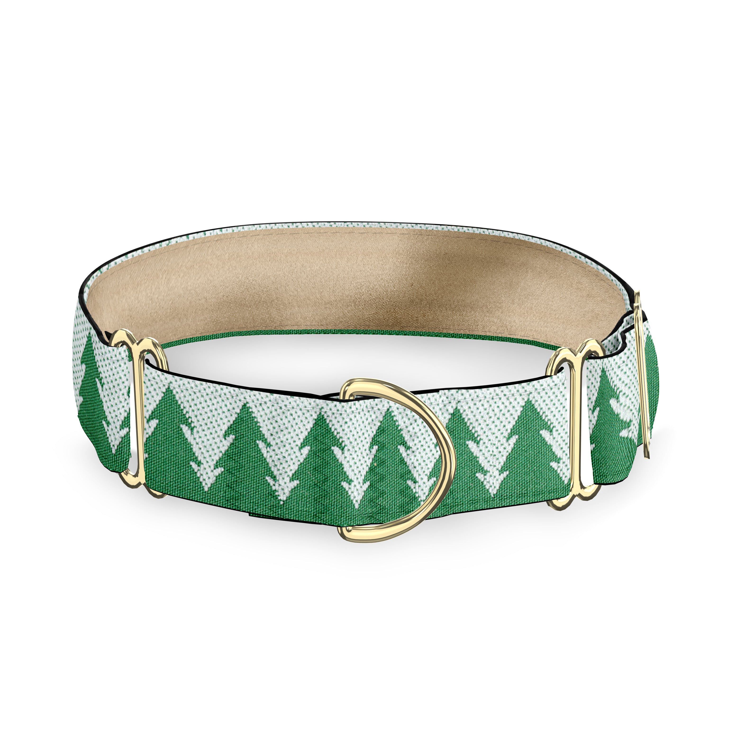 Inverted Trees 1 Inch Dog Collar