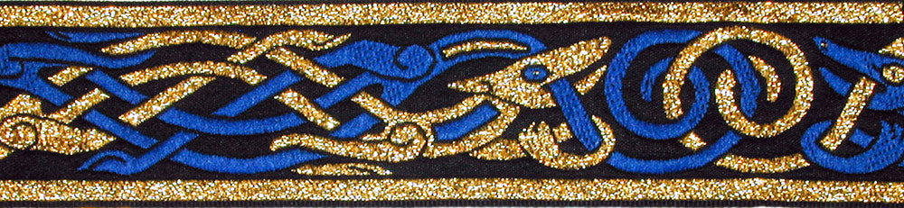 Kells Hounds Royal Blue and Gold 2 Inch Masterpiece Dog Collar