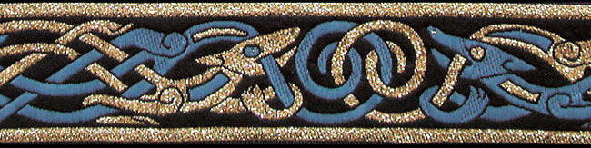 Kells Hounds Slate and Gold 2 Inch Masterpiece Dog Collar