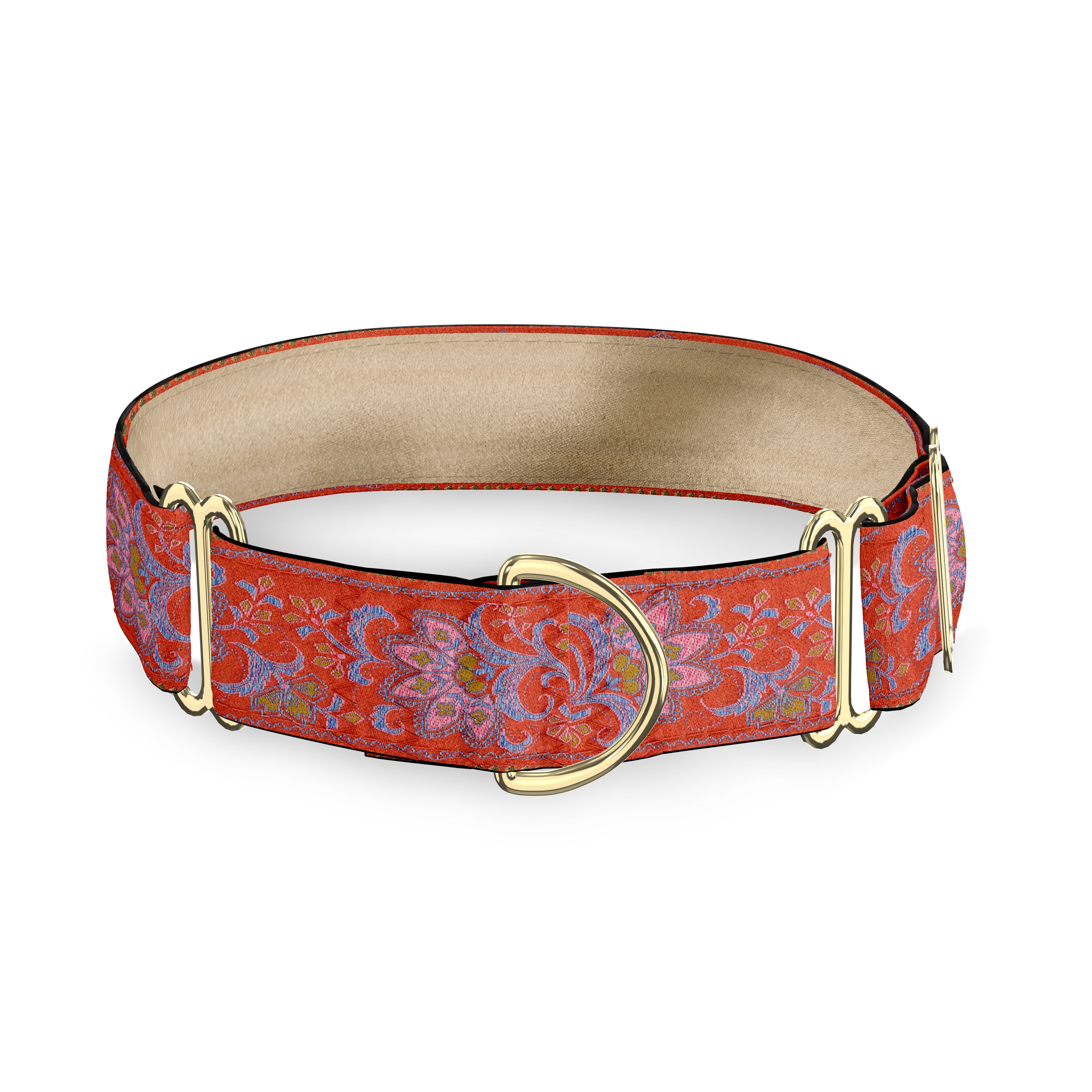 Mandarin 2 inch Masterpiece Dog Collar Martingale 2 Medium mg 13 15.5