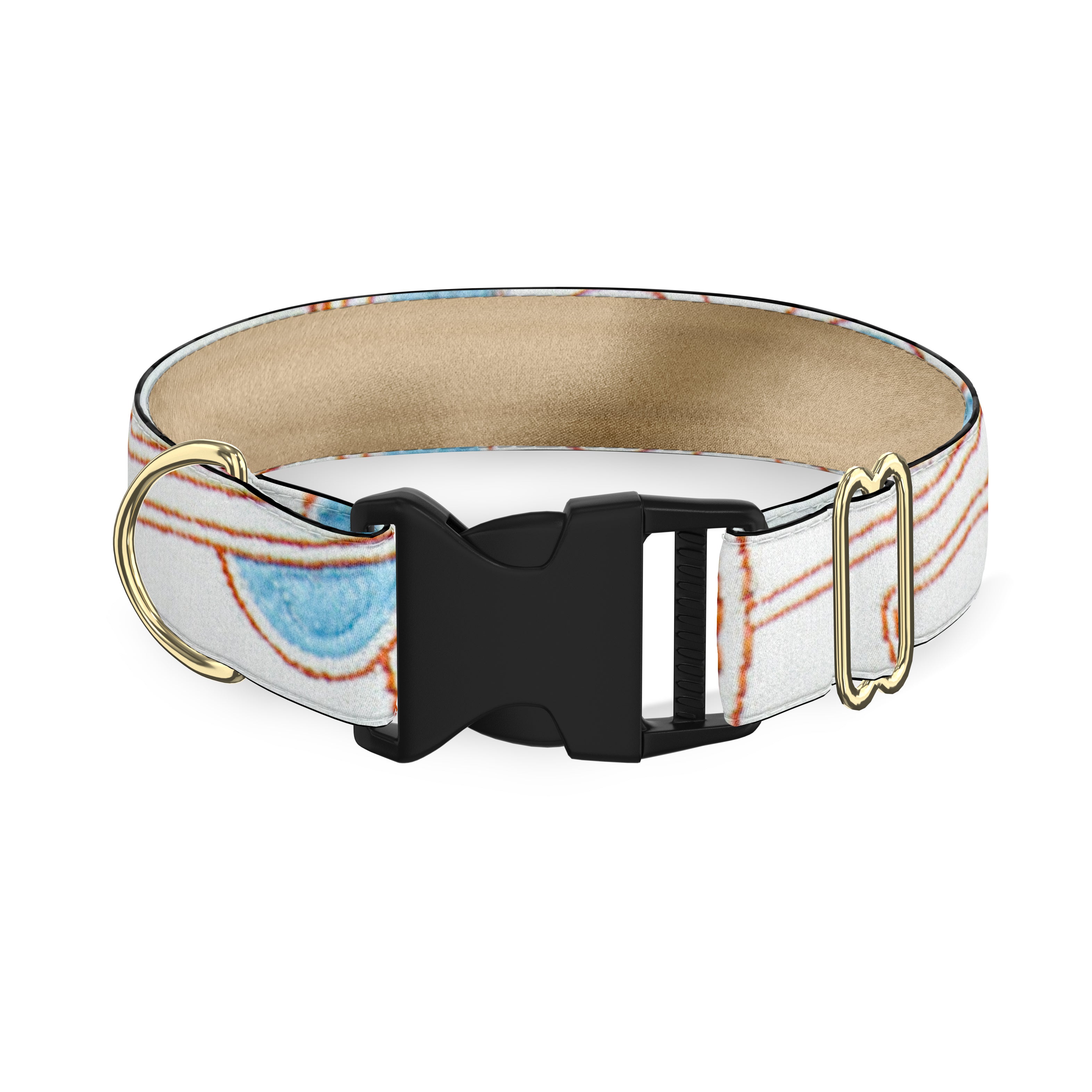 Mod Squad White and Blue Dog Collar