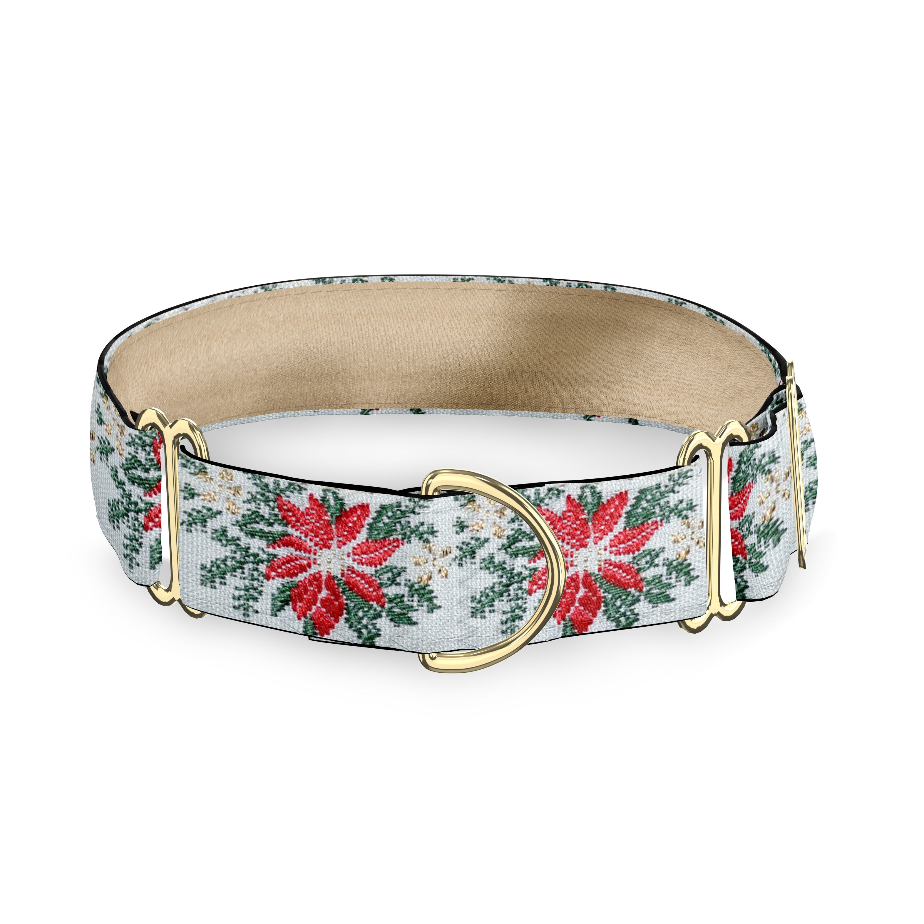 Poinsettia Dog Collar