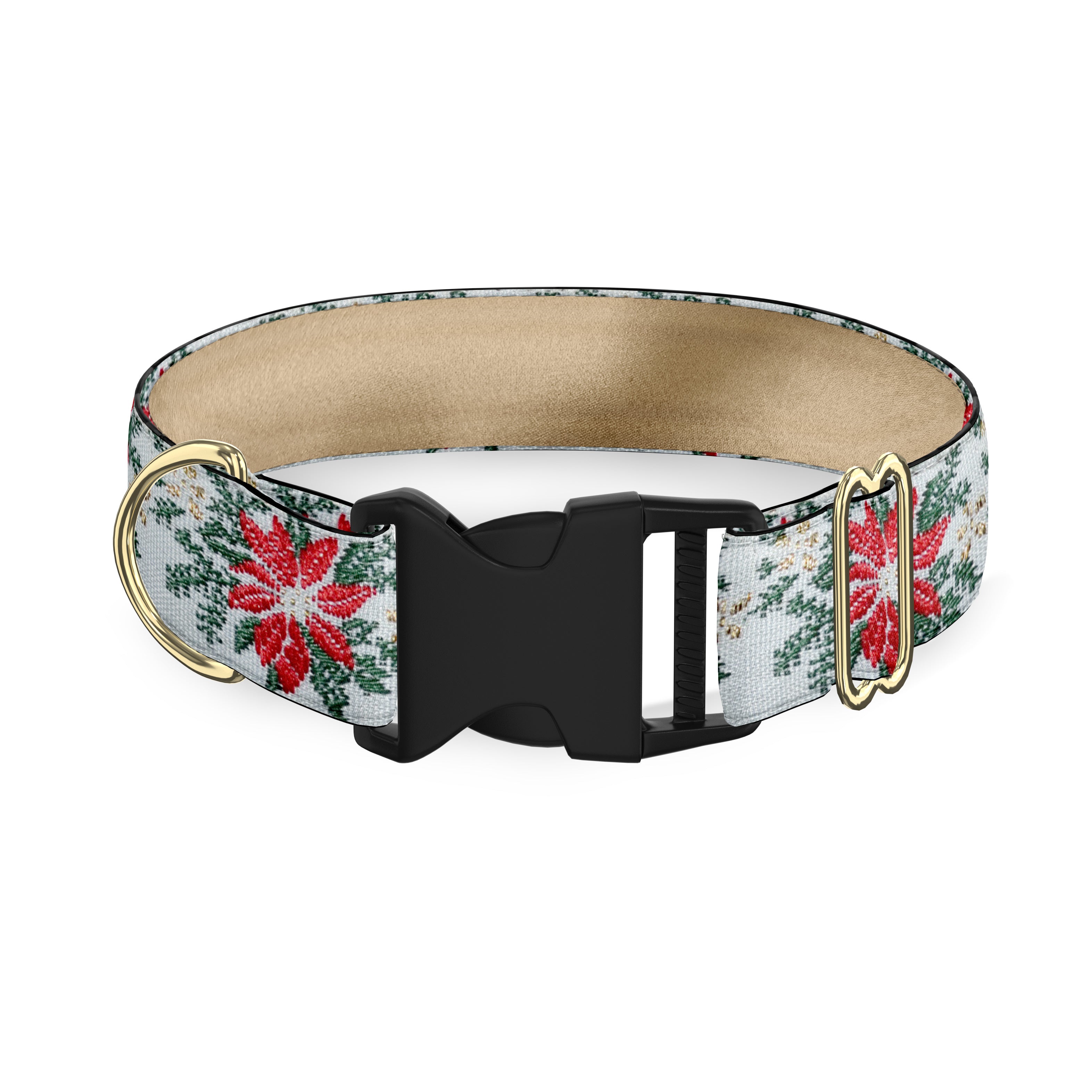 Poinsettia Dog Collar