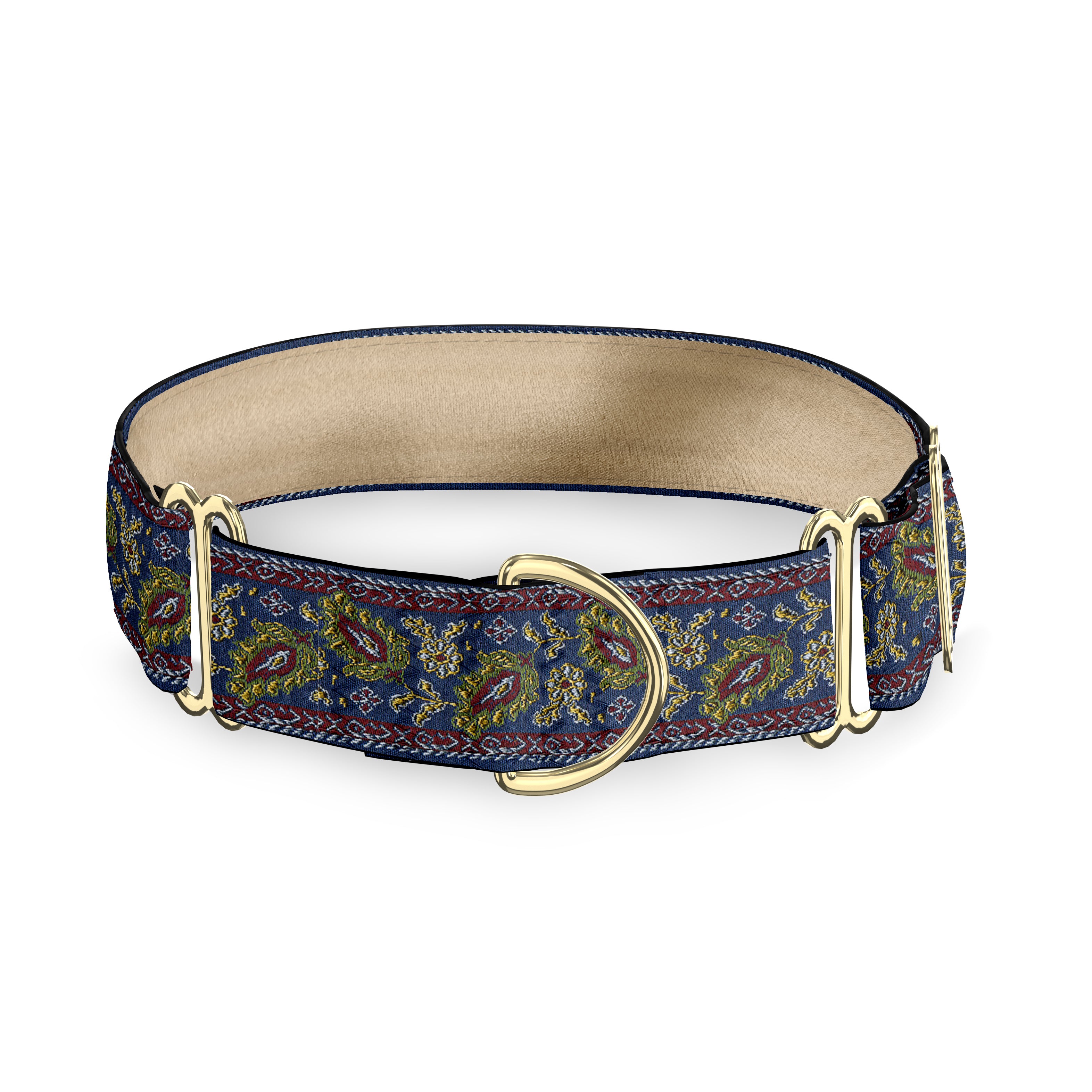 Sausalito Navy 1.5" Dog Collar