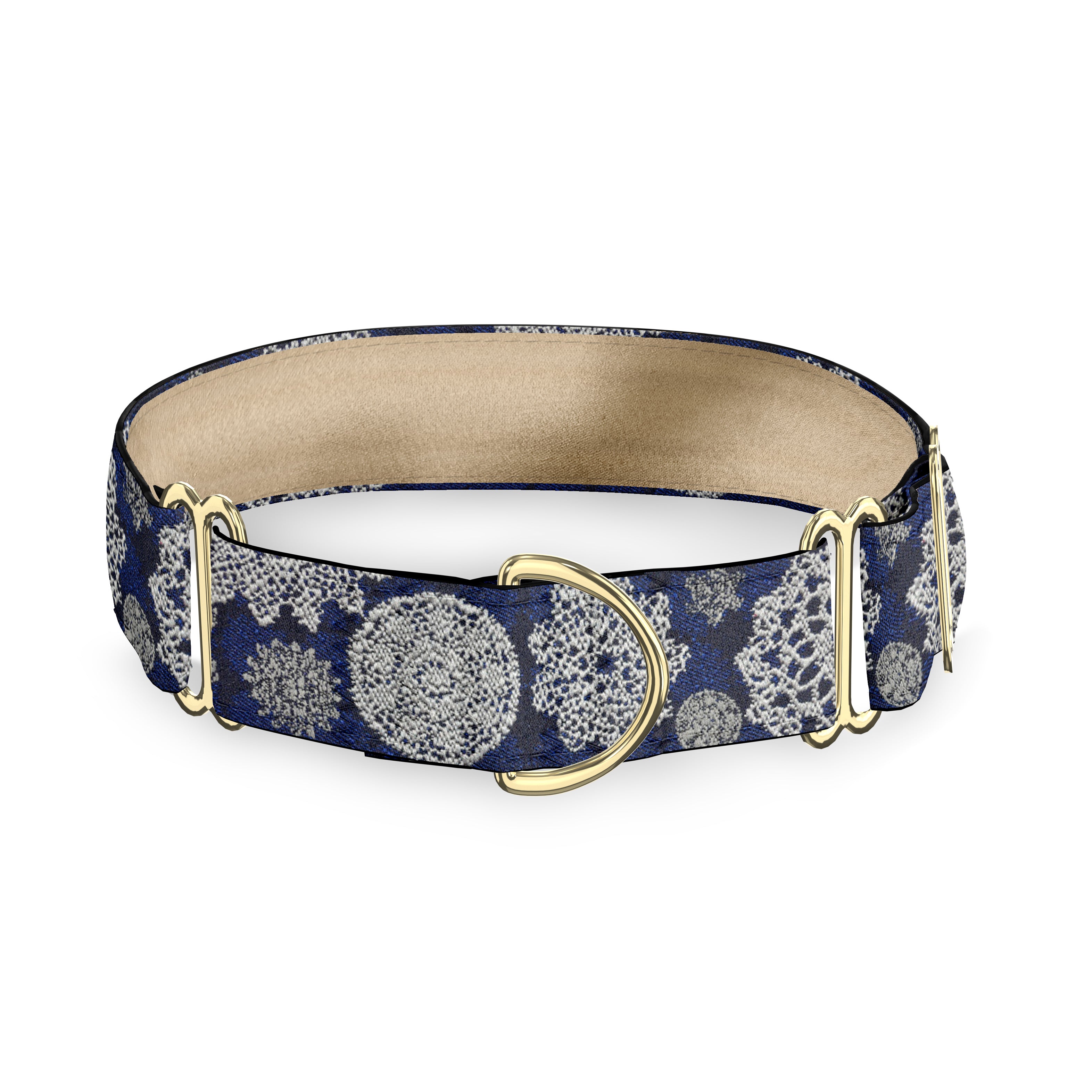 Snowflakes 1.5" Dog Collar