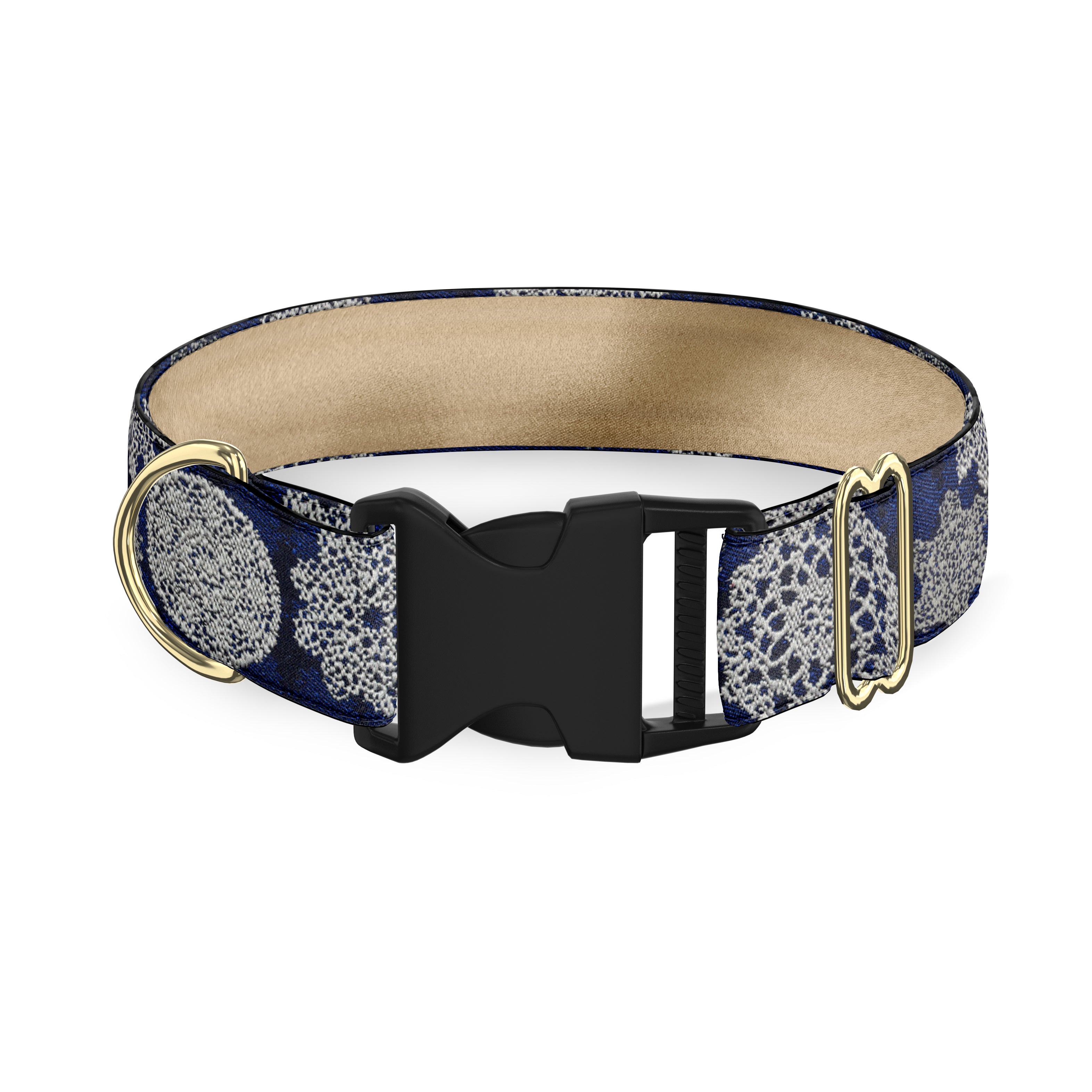 Snowflakes 1.5" Dog Collar