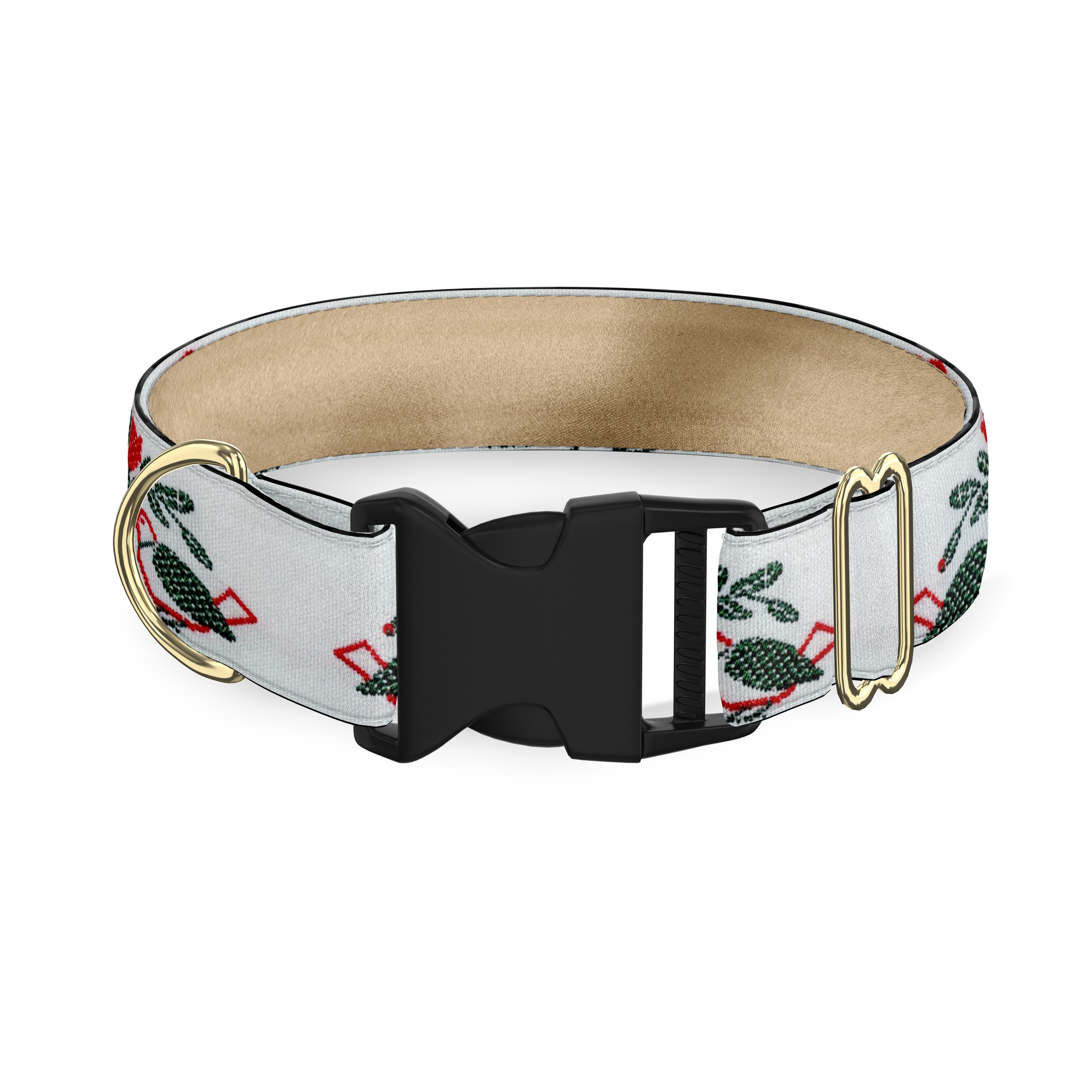 Tulip and Doves 1" Dog Collar