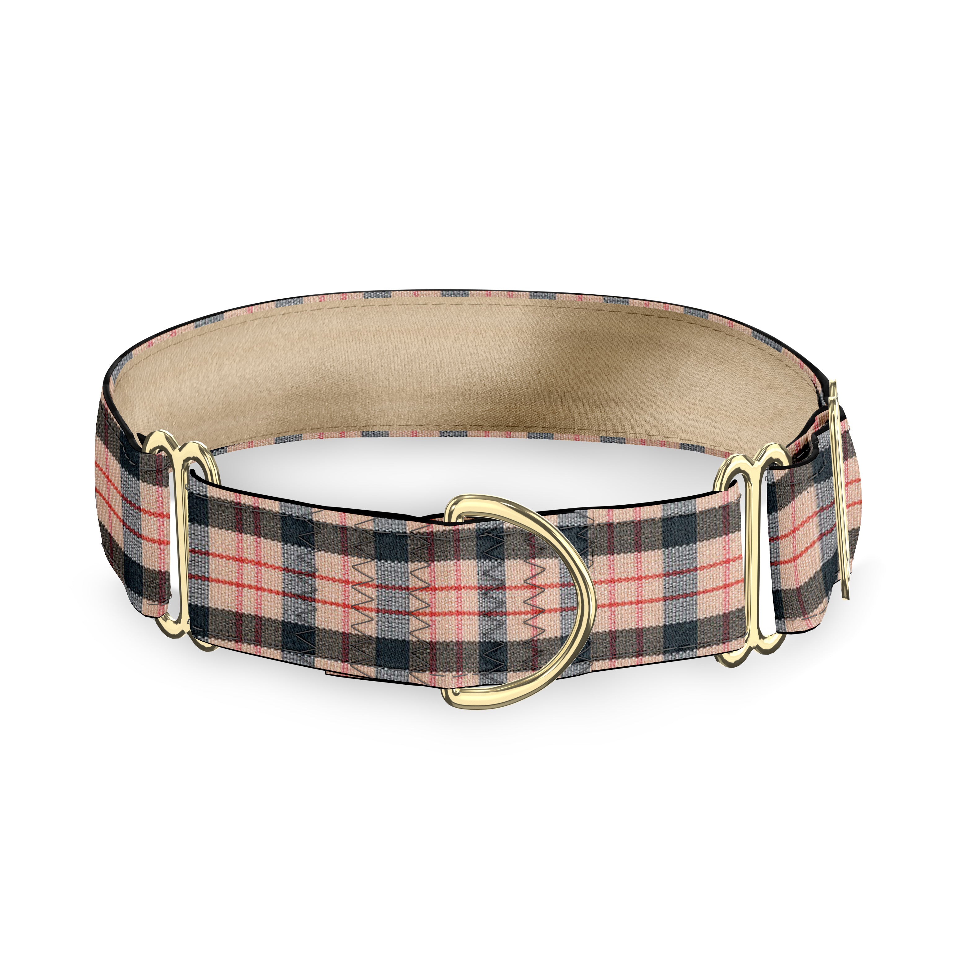 Berbish English Plaid Dog Collar