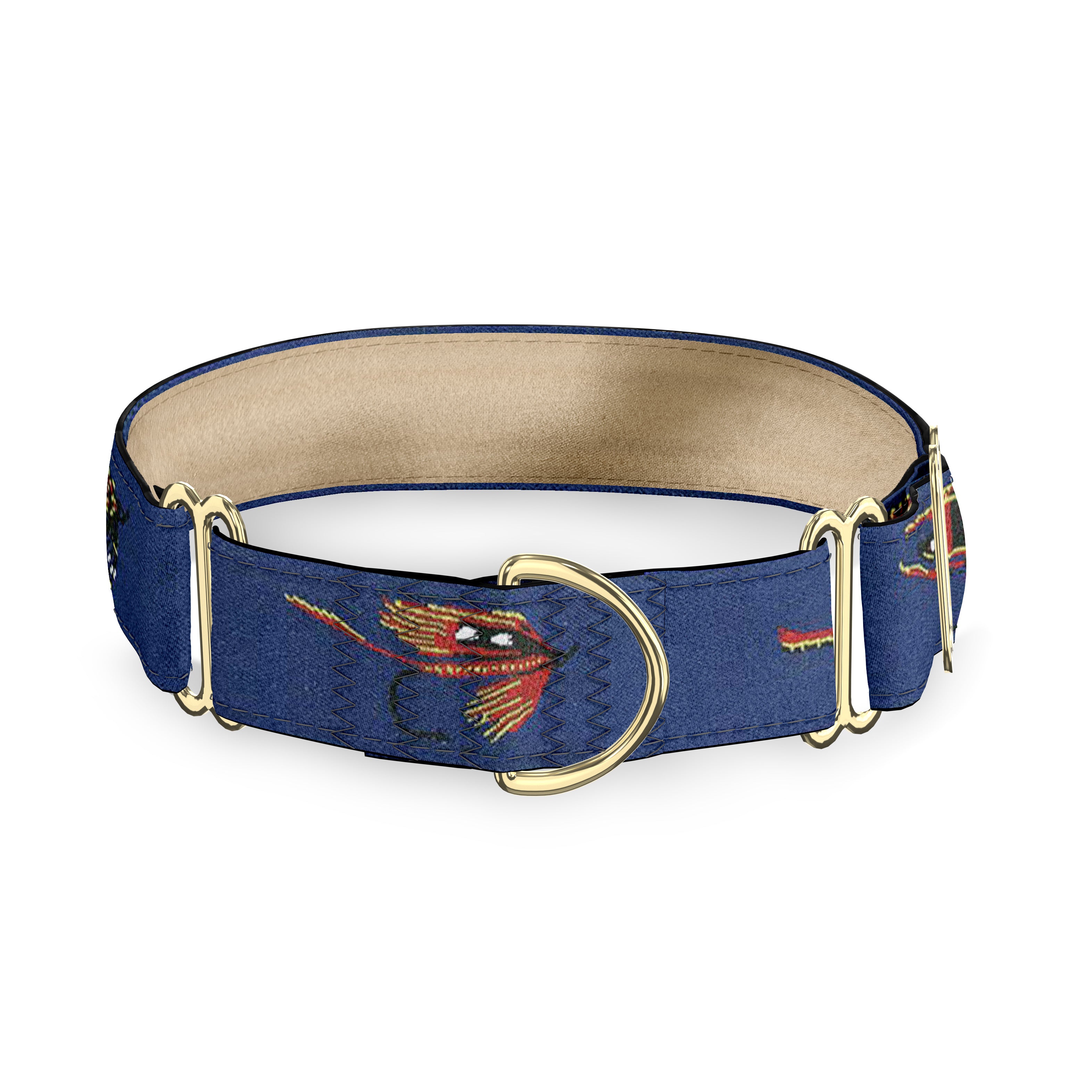 Blueflies 1" Dog Collar