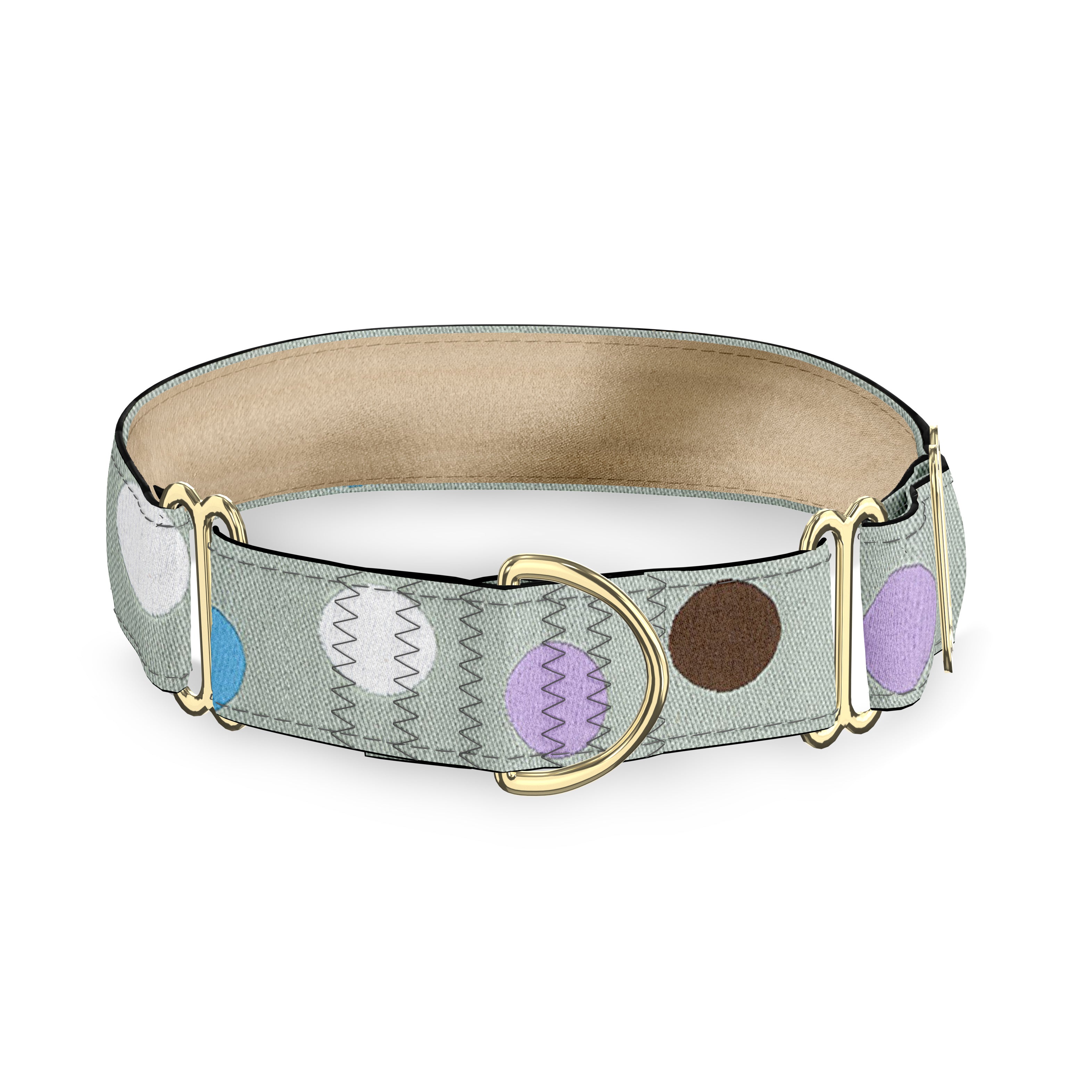 Hippodrome Aque and Blue Dog Collar